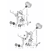 Brake and accel. mechanism
