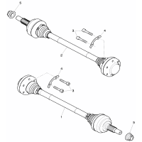 drive shaft with constant velocity joints