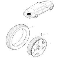 diaginal tire (spare wheel) alloy wheel