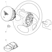 airbag unit for steering wheel
***** Caution Hazardous ******
see workshop manual
F 3Y-K-004 157>>
F ZH-K-004 157>>