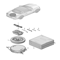 Vehicle tools
for temporary spare wheel
