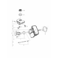 Tandem brake master cylinder with brake fluid reservoir Brake servo (electromechanical)