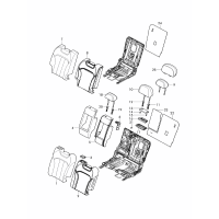 trim panel for backrest headrest, ajustable