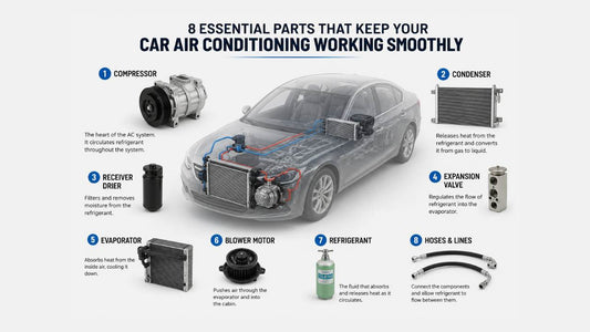 8 Major Components of a Car AC System | Quick Guide