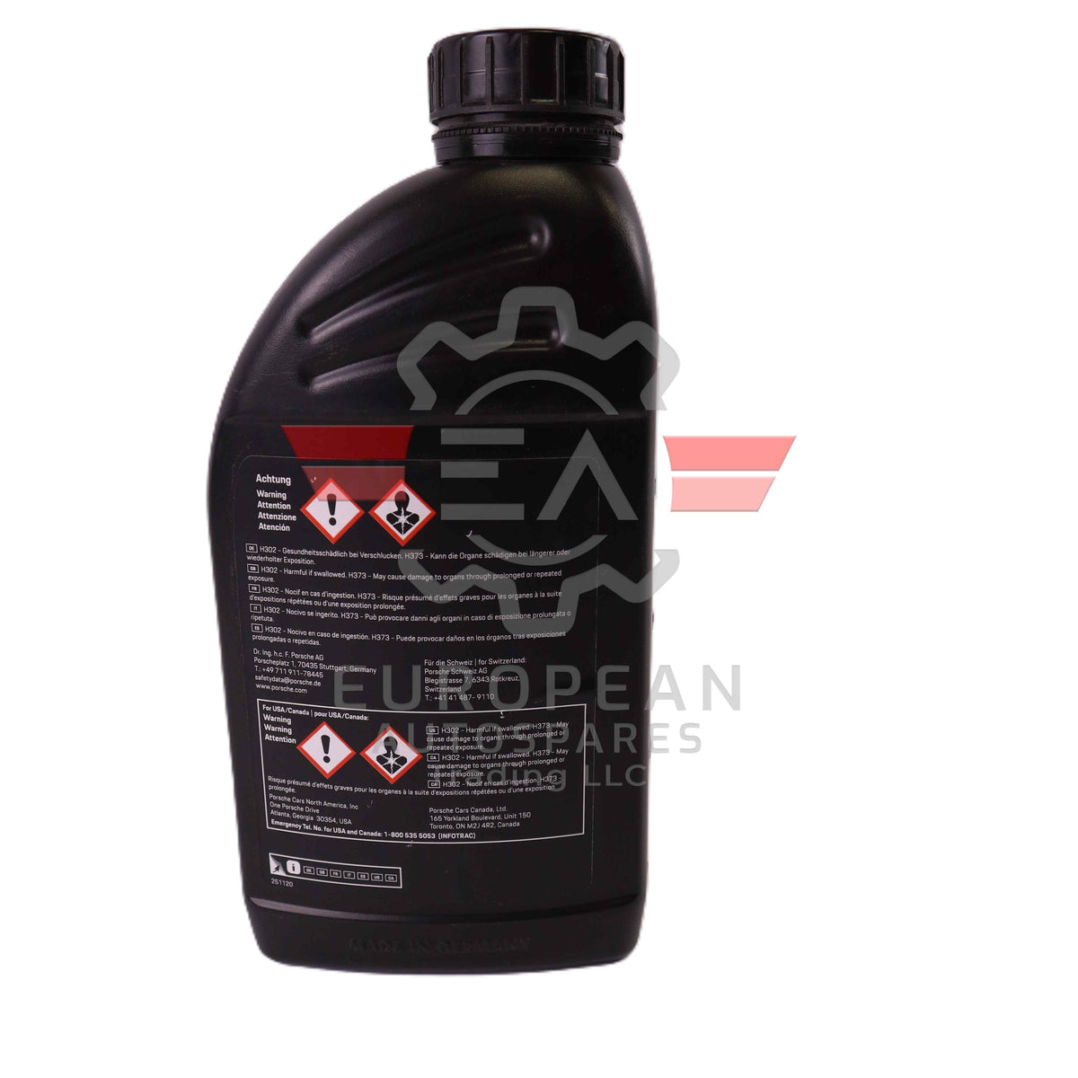 Genuine Porsche Coolant Antifreeze (1L Pink G12++) 4330515 - European Autospares Trading LLC