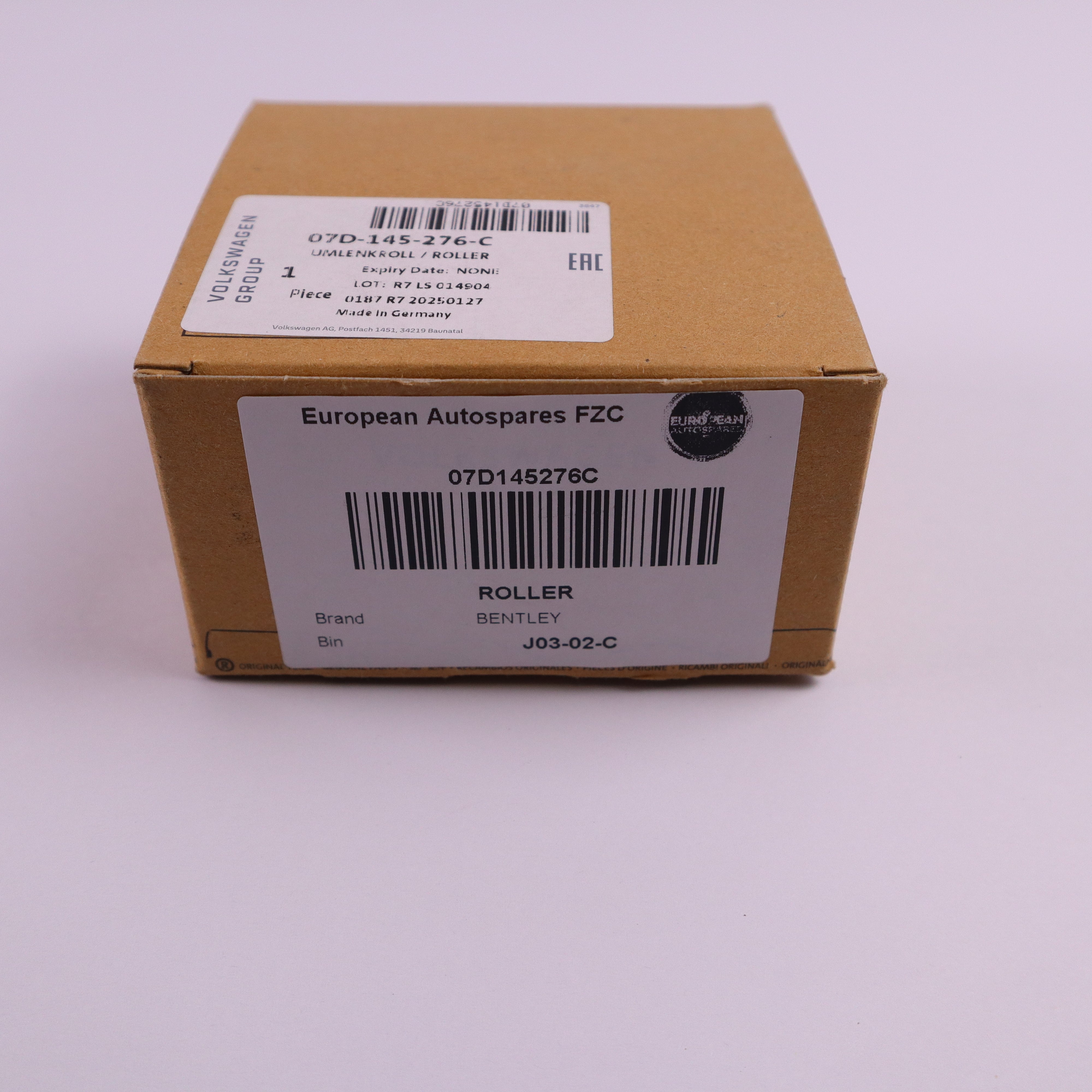 Genuine Bentley Serpentine Belt Idler Pulley 07D145276C