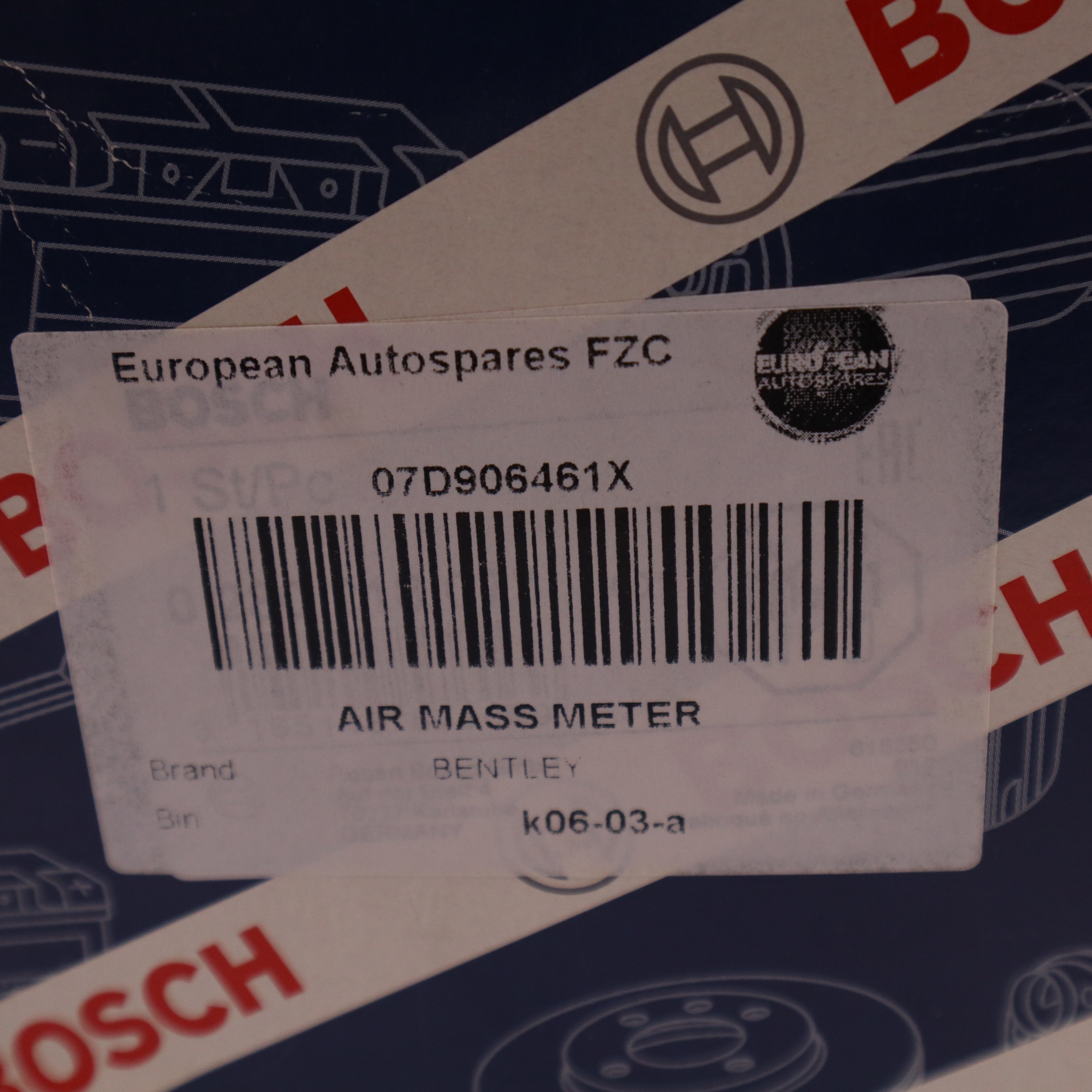 Genuine Bentley Air Mass Meter 07D906461X