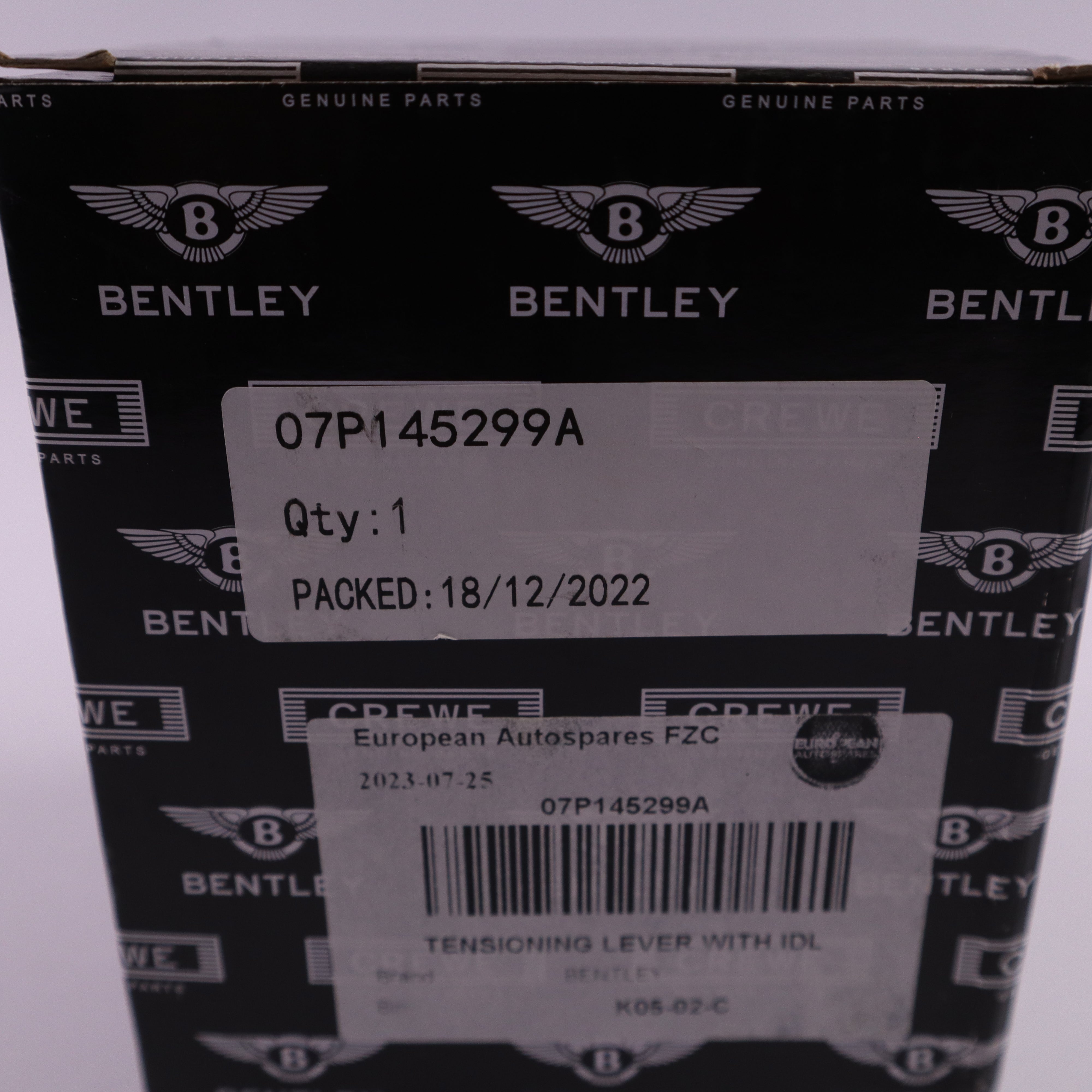 Genuine Bentley Belt Tensioning Lever with Idler Pulley 07P145299A