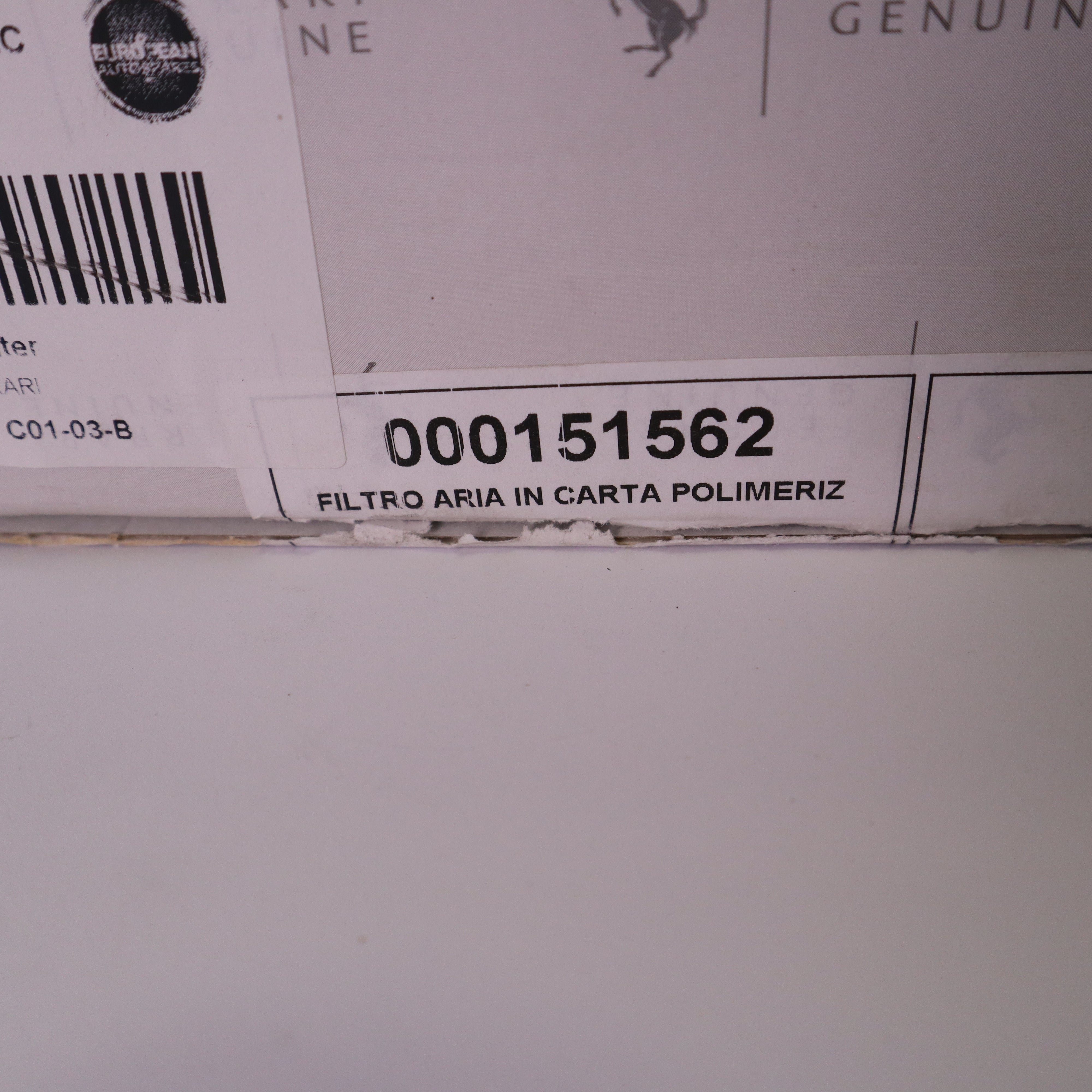 Genuine Ferrari Engine Air Filter 151562