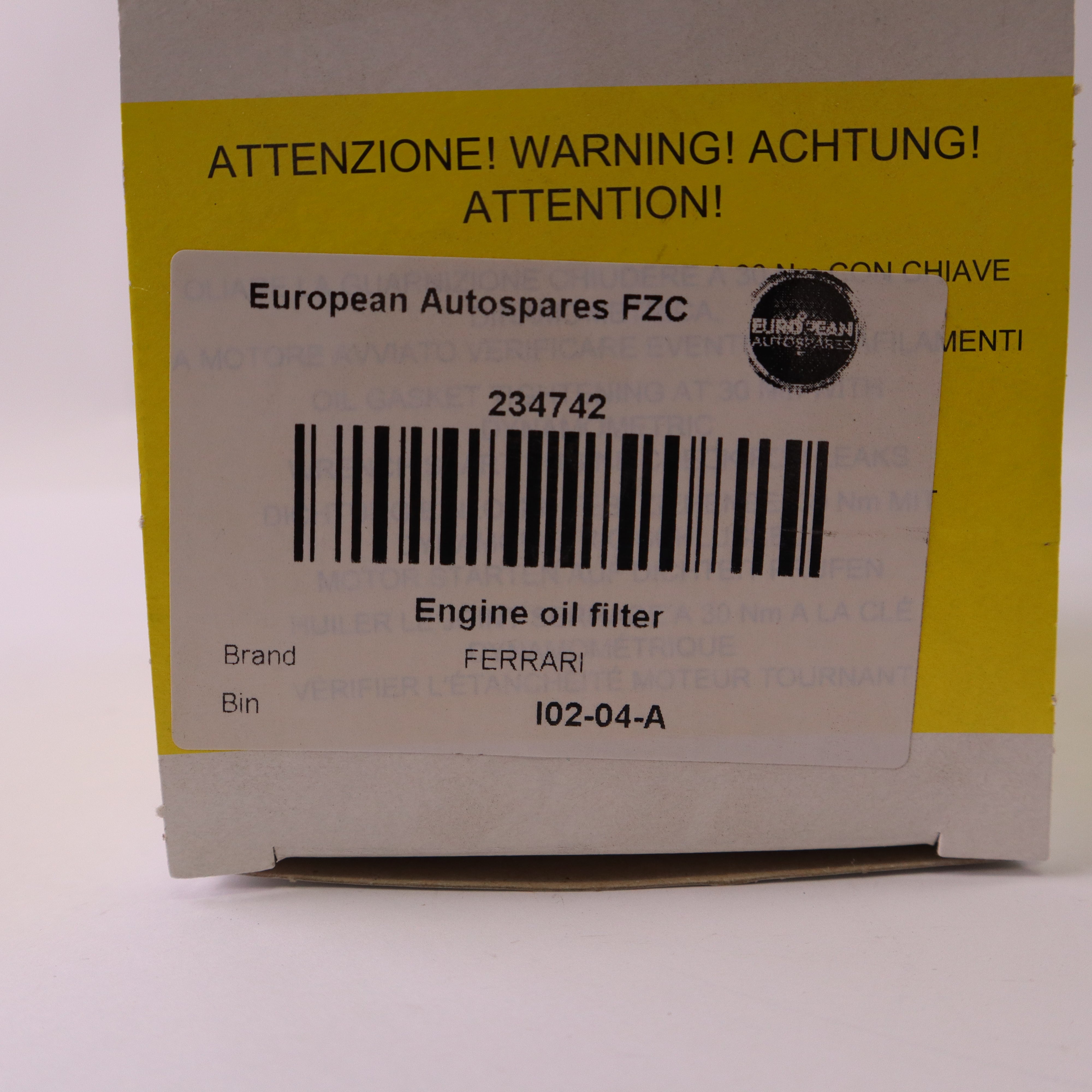 Genuine Ferrari Engine Oil Filter for Ferrari F430 & California 234742