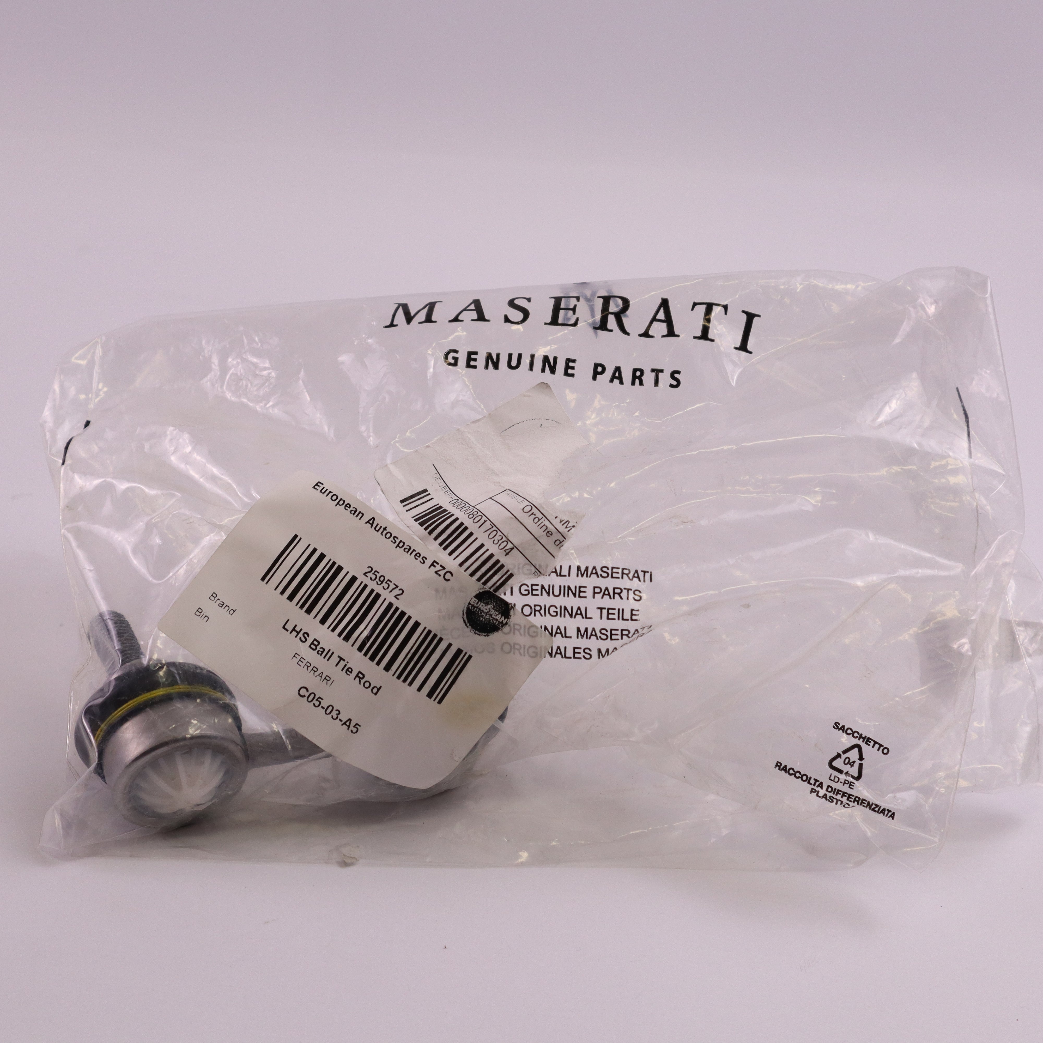 Genuine Ferrari LHS Steering Ball Tie Rod 259572