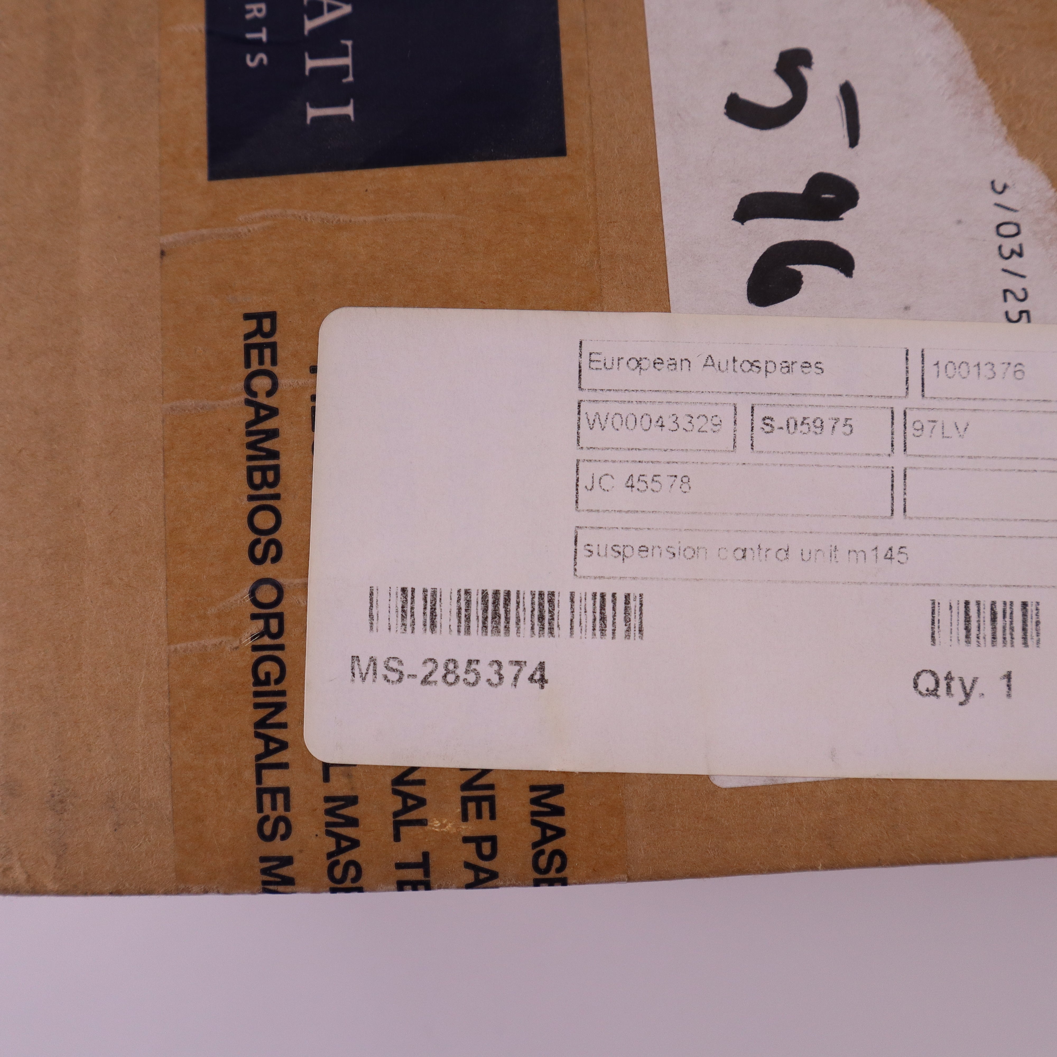 Genuine Maserati Suspension Control Unit Skyhook 285374