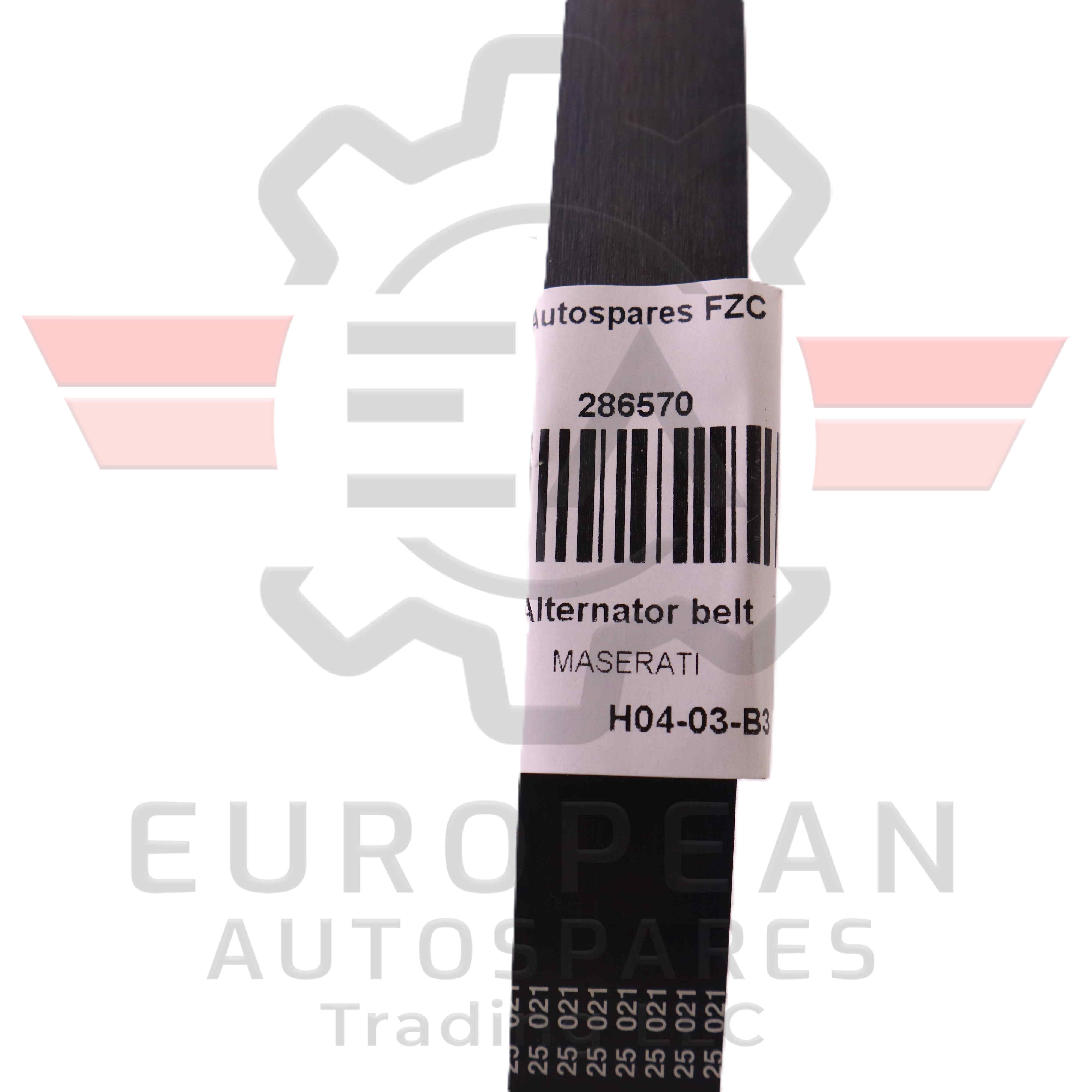 Genuine Maserati Alternator Belt 286570 European Autospares Trading LLC
