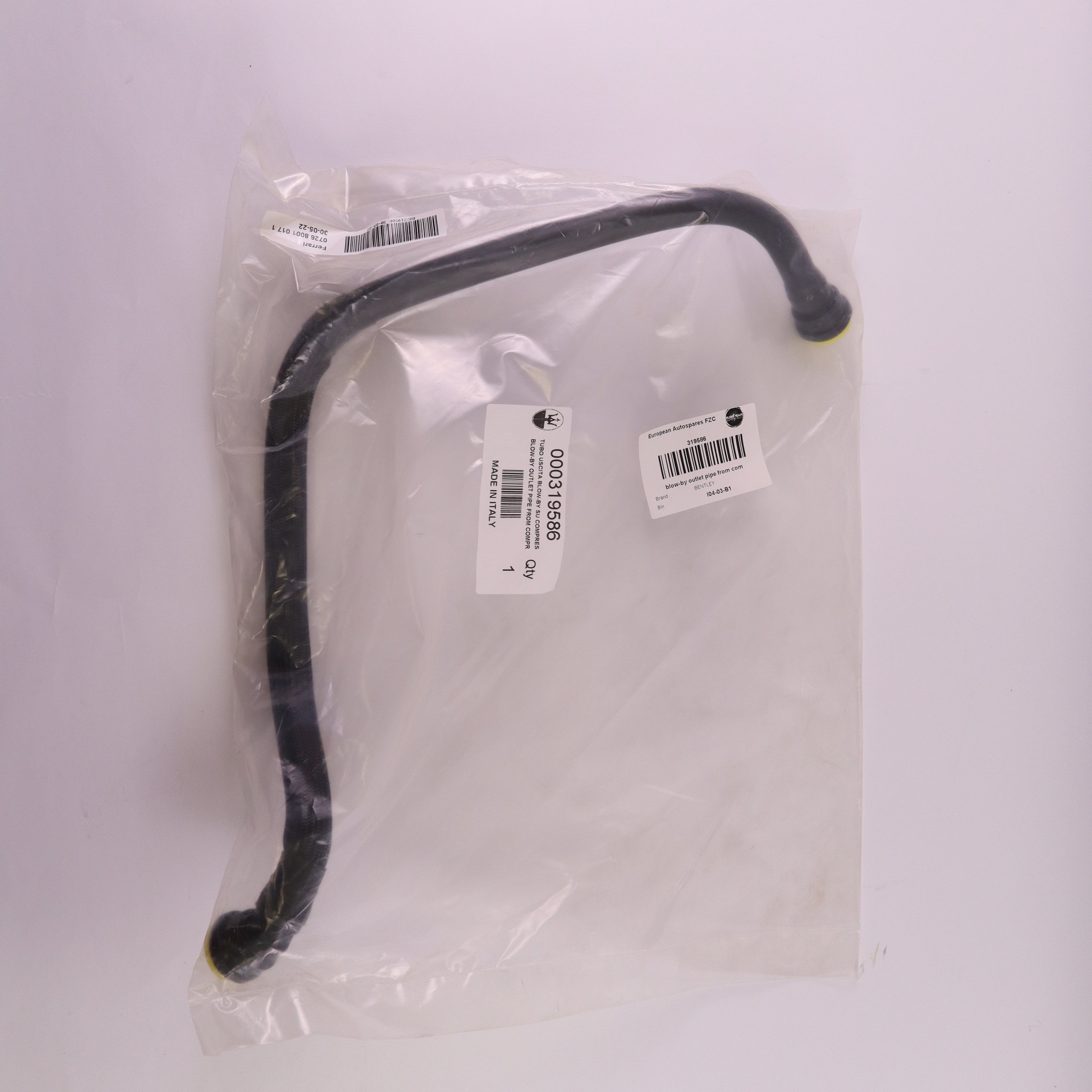 Genuine Bentley Blow-By Outlet Pipe 319586
