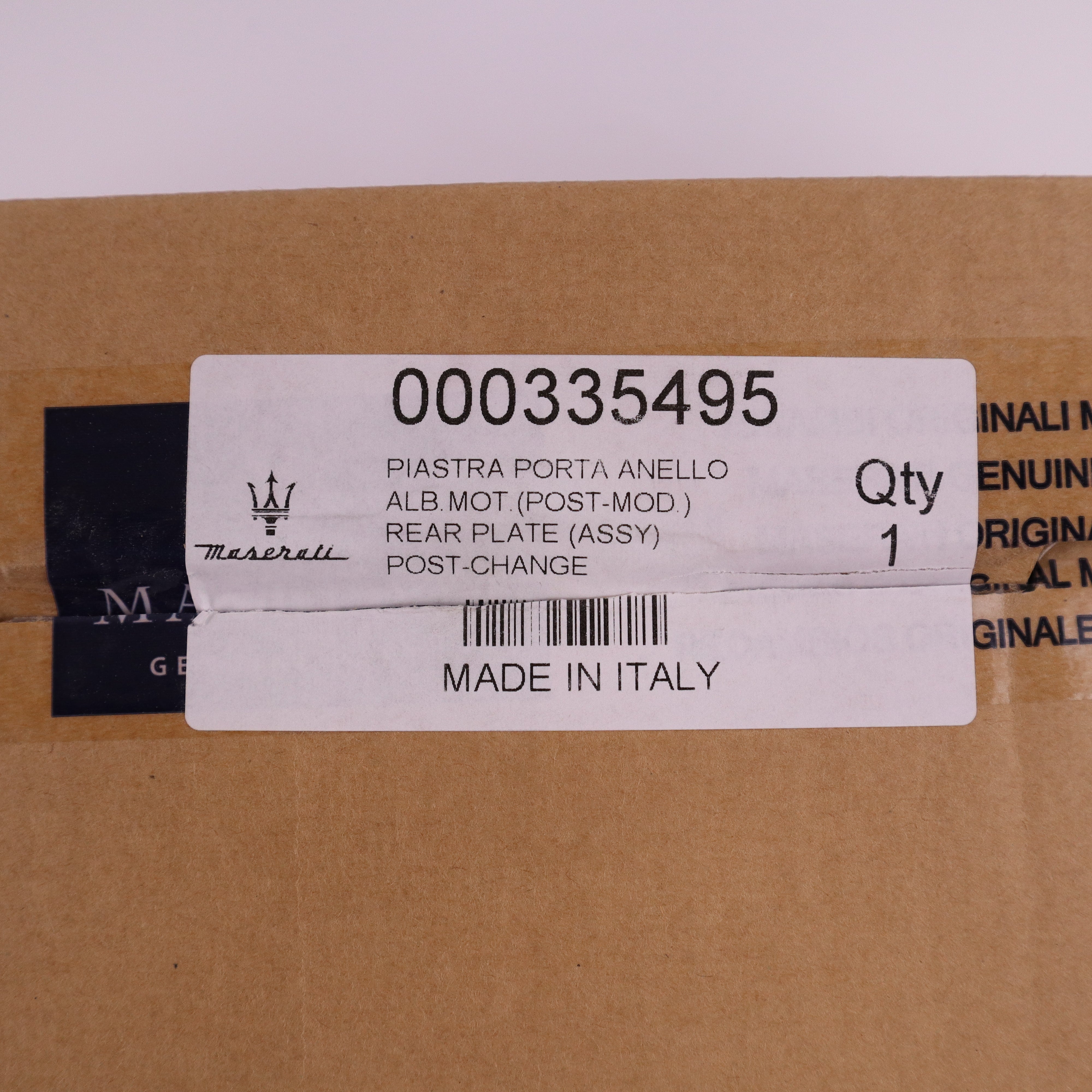 Genuine Maserati Rear Crank Plate 335495
