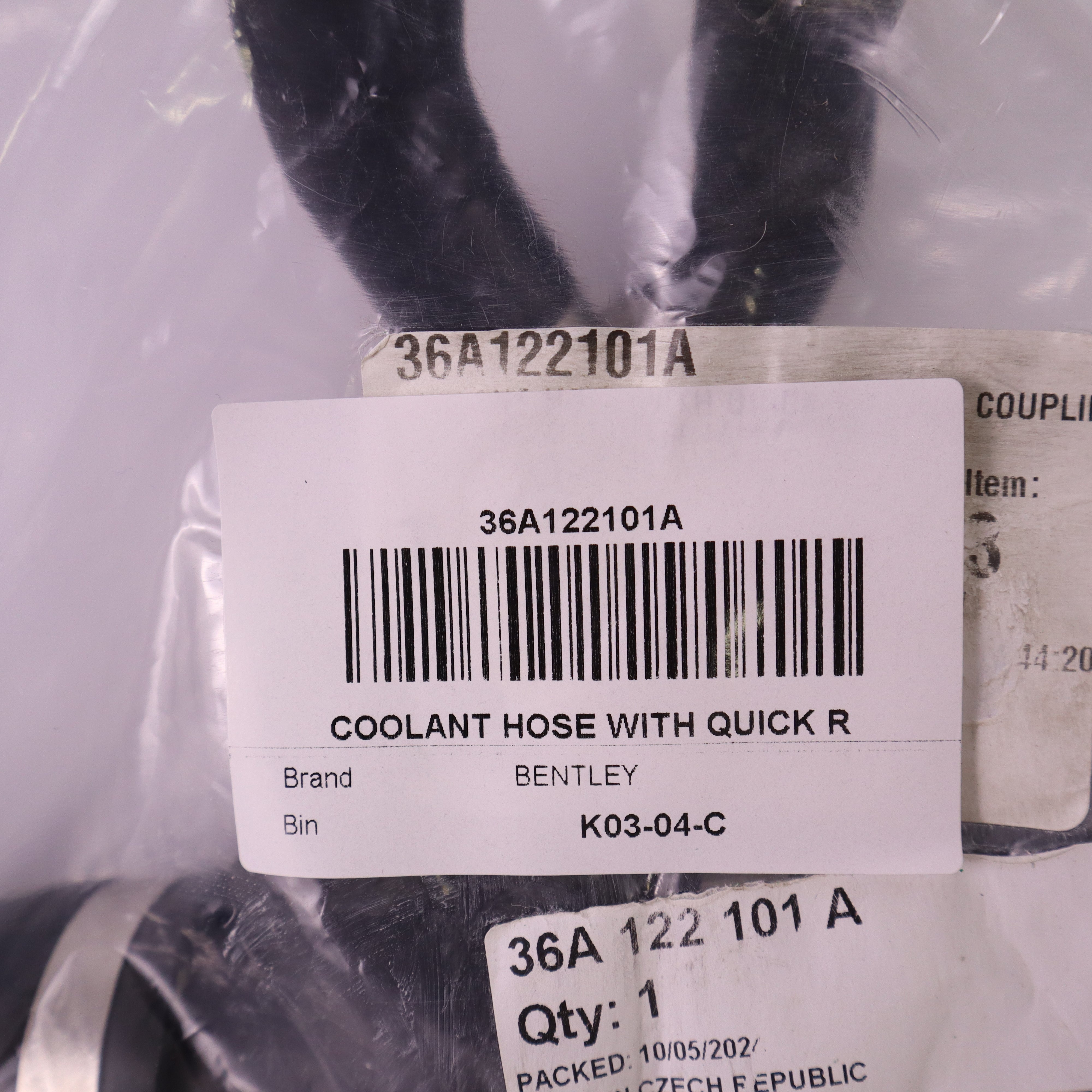 Genuine Bentley Coolant Hose with Quick Release 36A122101A