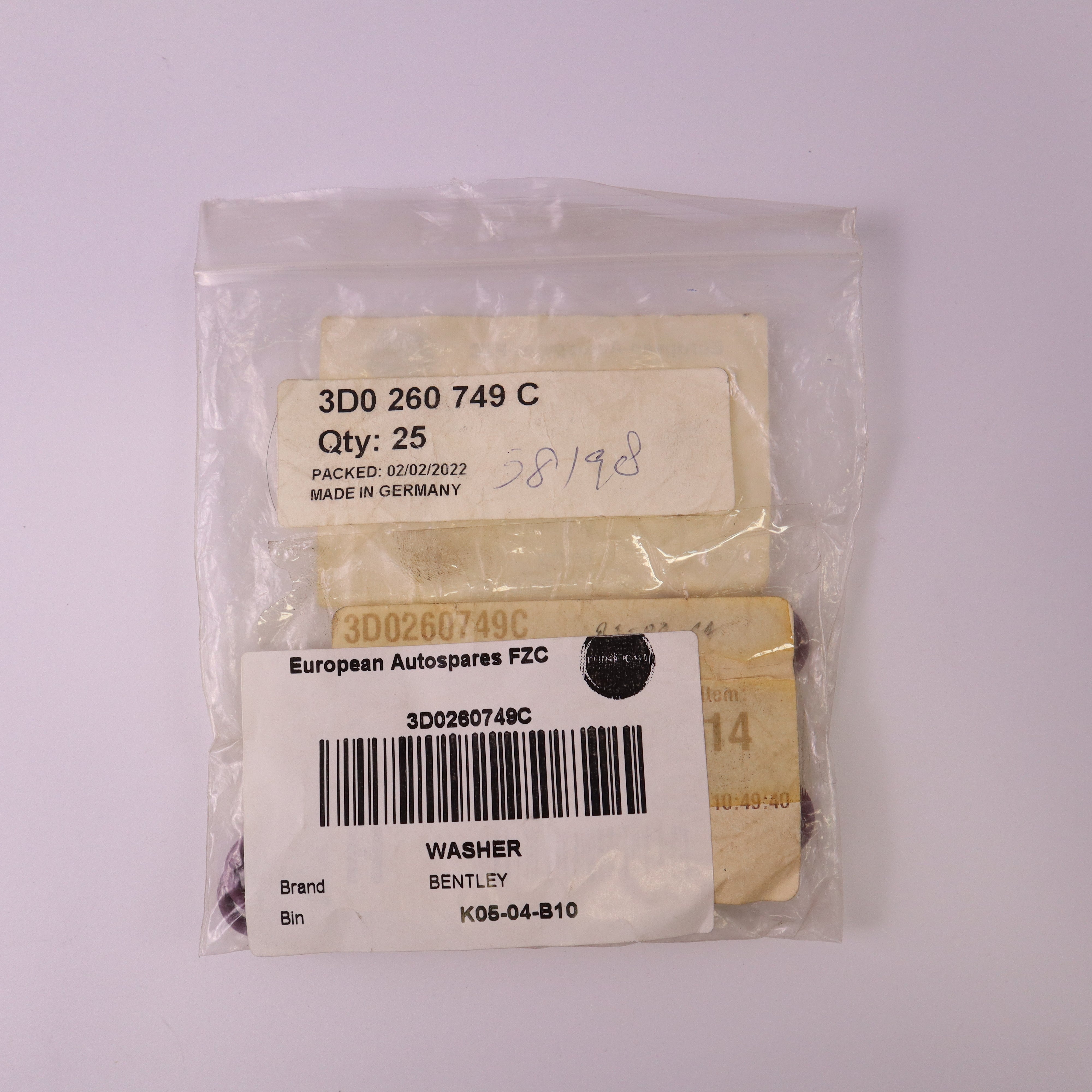 Genuine Bentley A/C Condenser to Liquid Line O-Ring Washer 3D0260749C