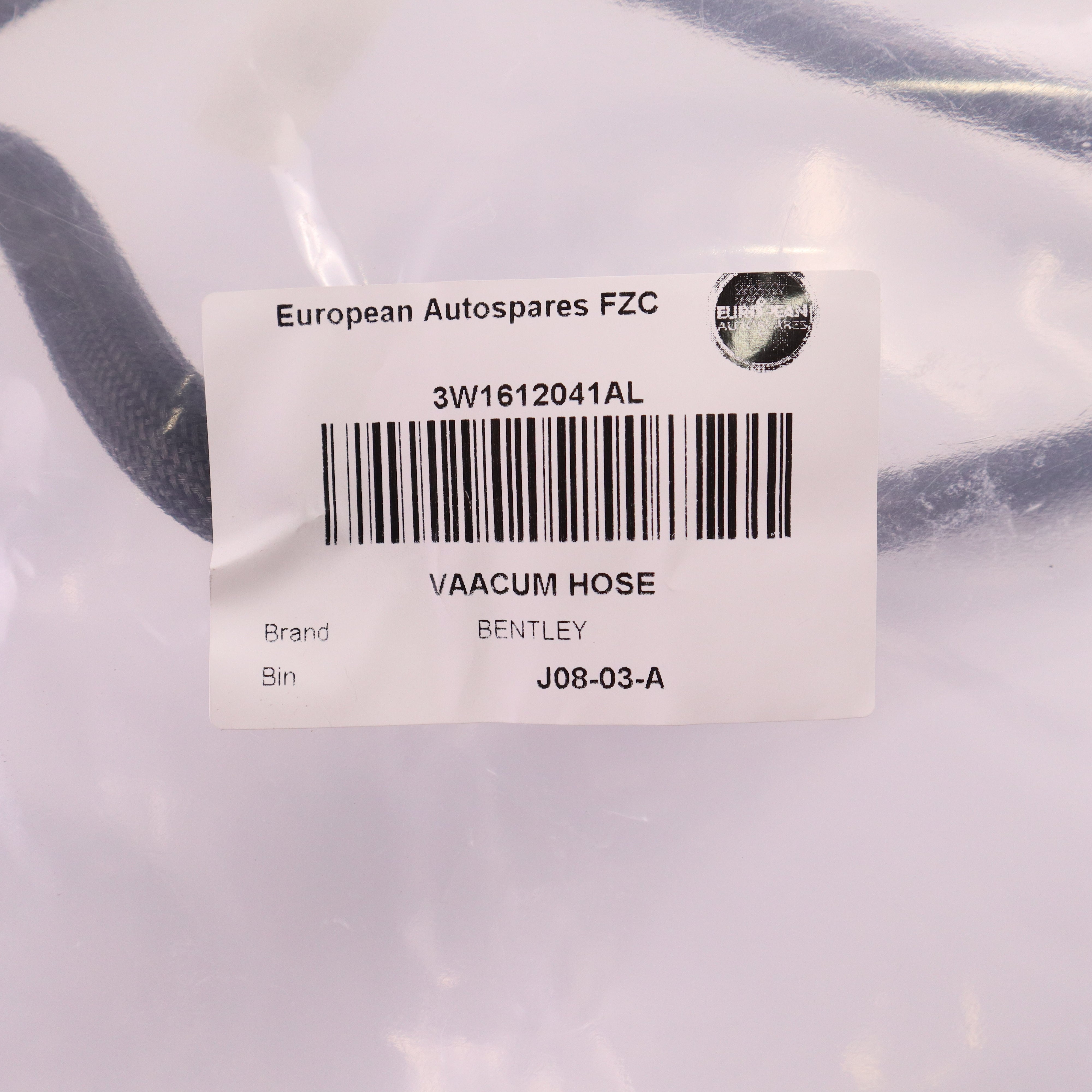 Genuine Bentley Engine Vacuum Hose 3W1612041AL