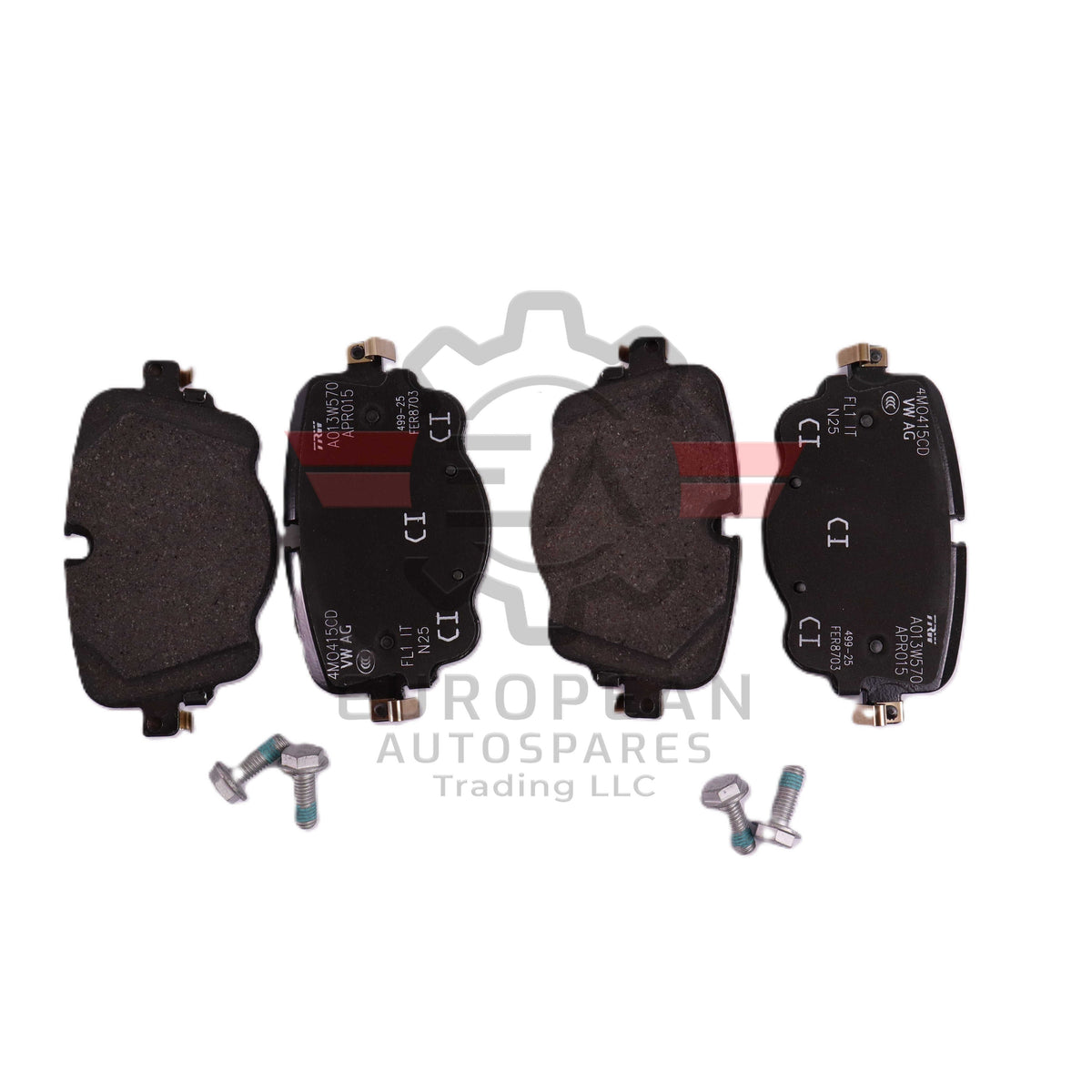 Genuine Bentley Bentayga Rear Brake Pad Set 4M0698451BJ European Autospares Trading LLC