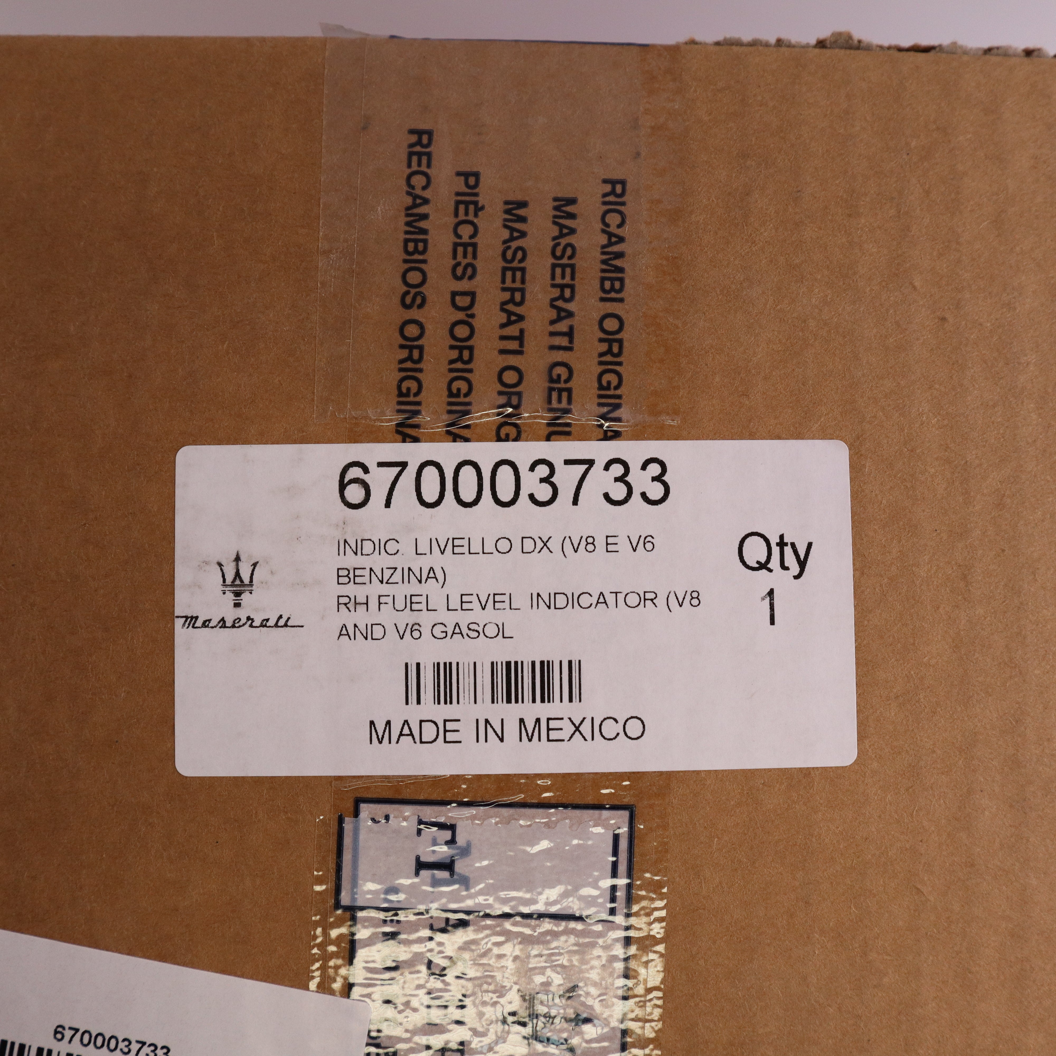 Genuine Maserati RH Fuel Level Indicator Pump 670003733