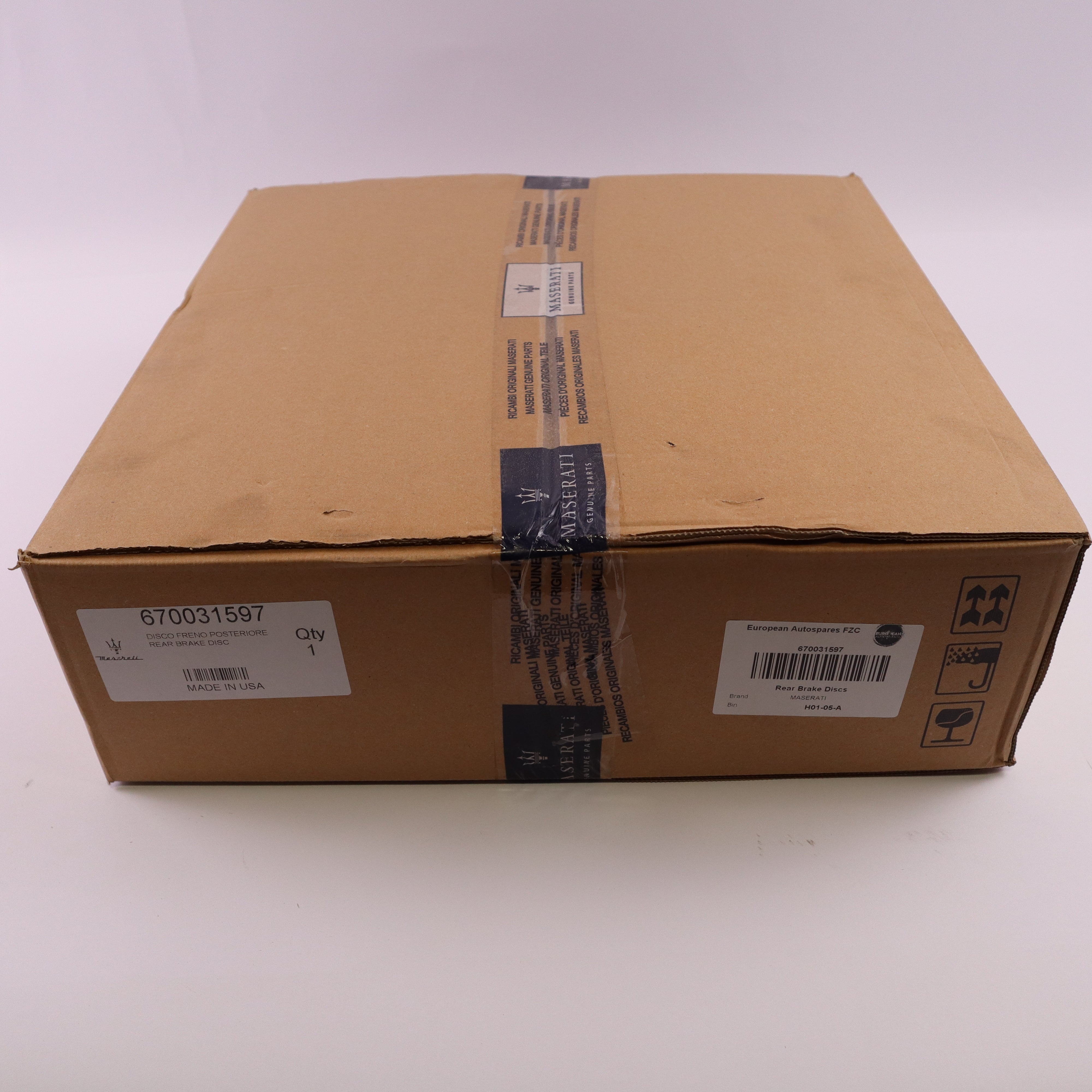 Genuine Maserati Rear Brake Disc 670031597