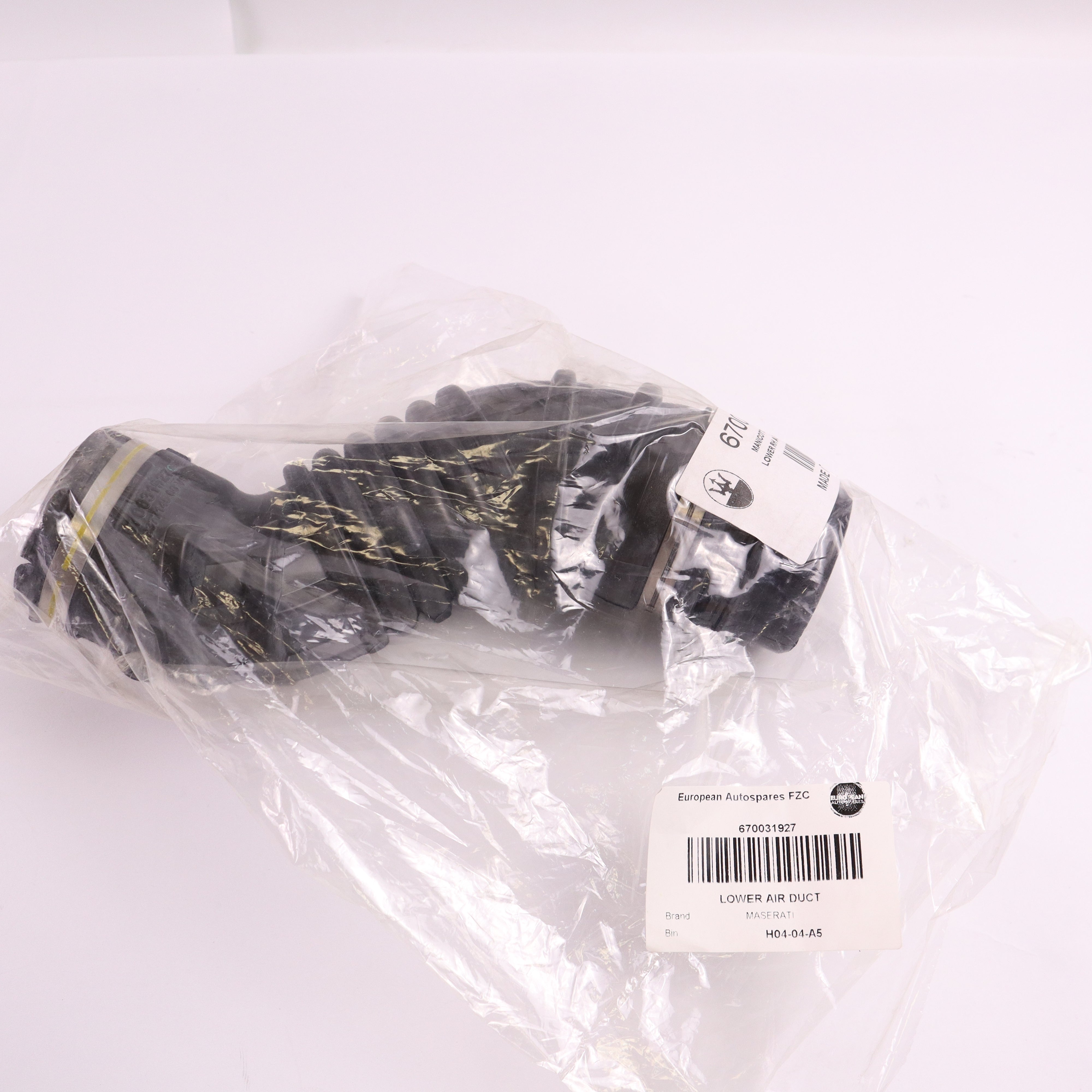 Genuine Maserati Intake Air Duct 670031927