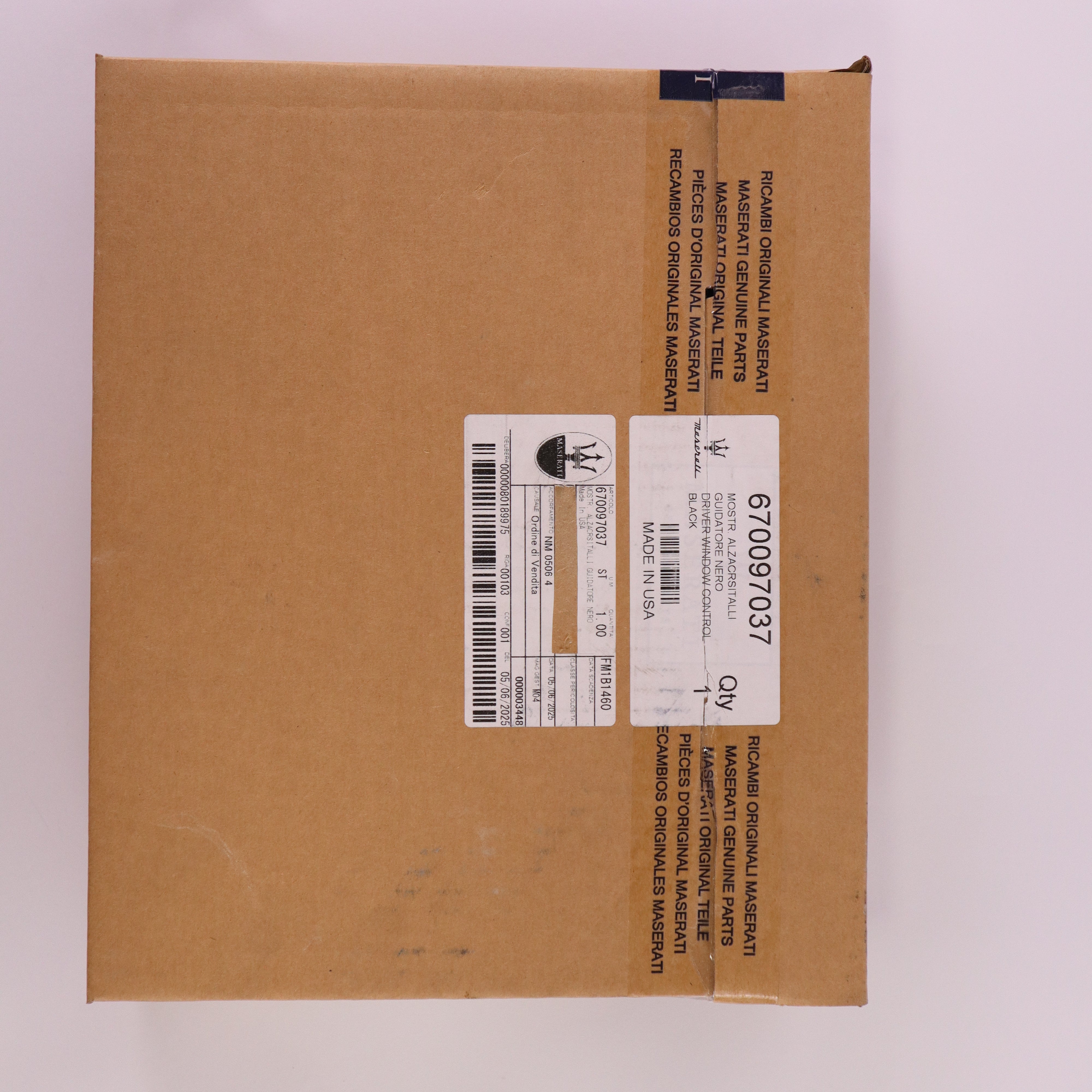 Genuine Maserati Door Power Window Trim Plate 670097037