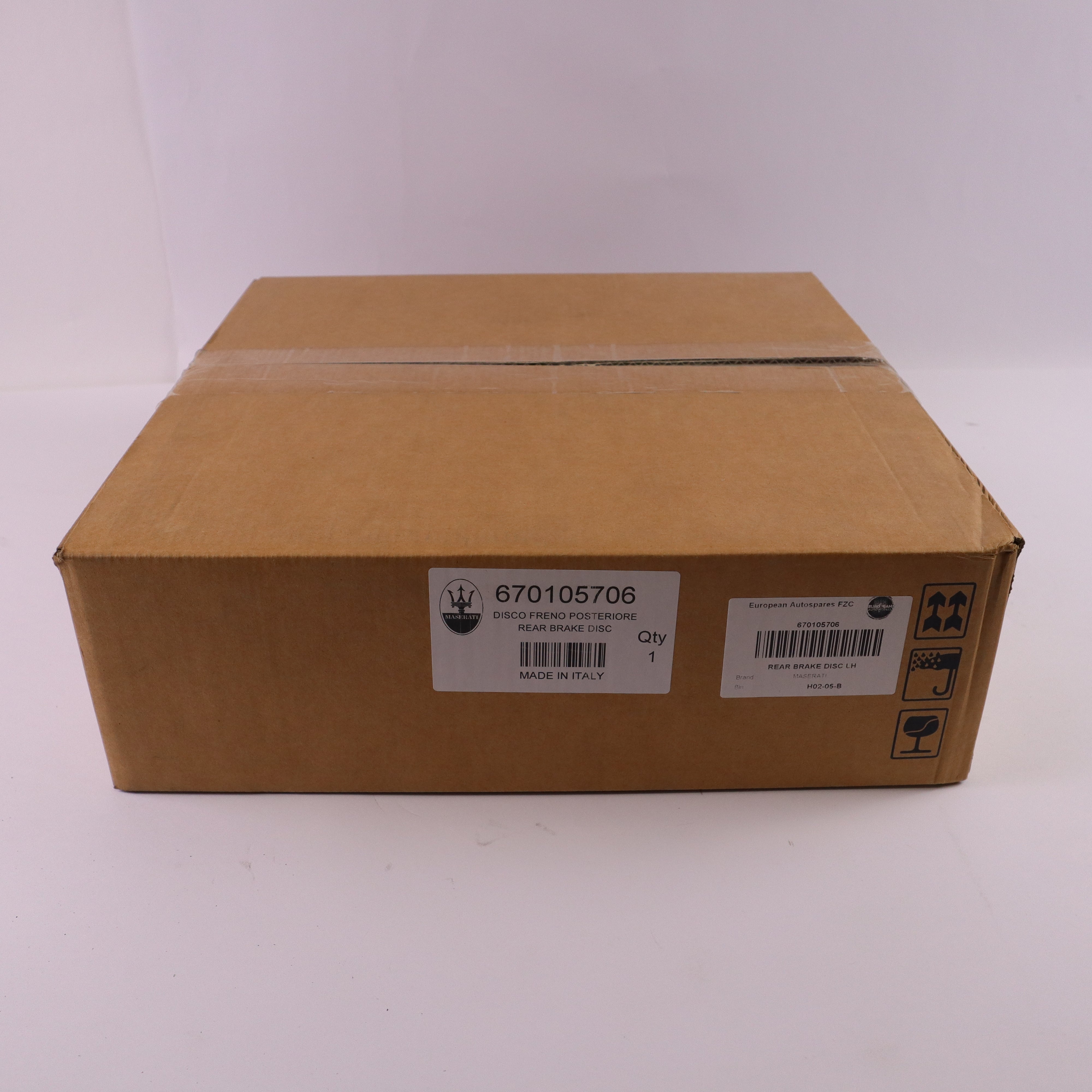 Genuine Maserati Rear Brake Disc LH 670105706
