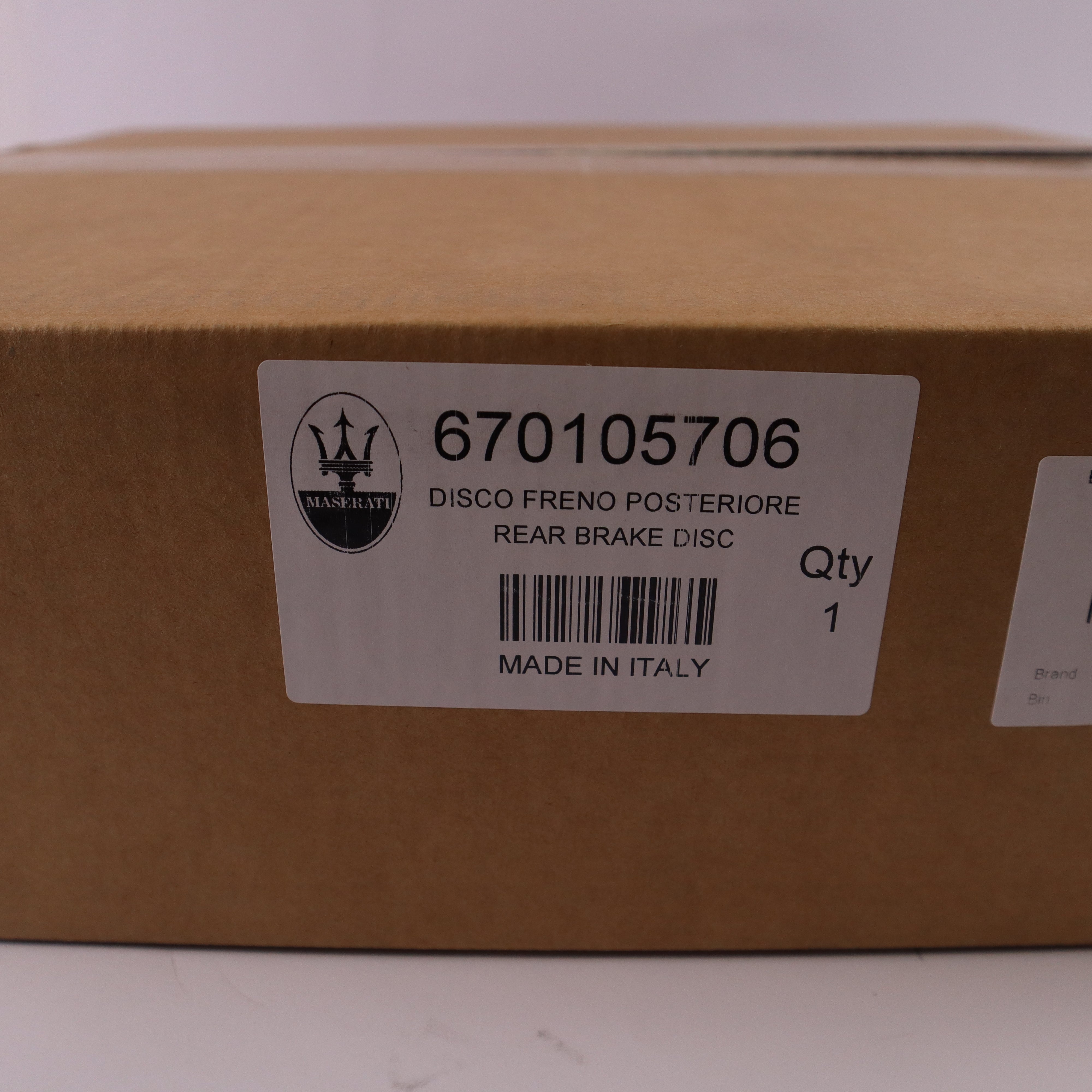 Genuine Maserati Rear Brake Disc LH 670105706