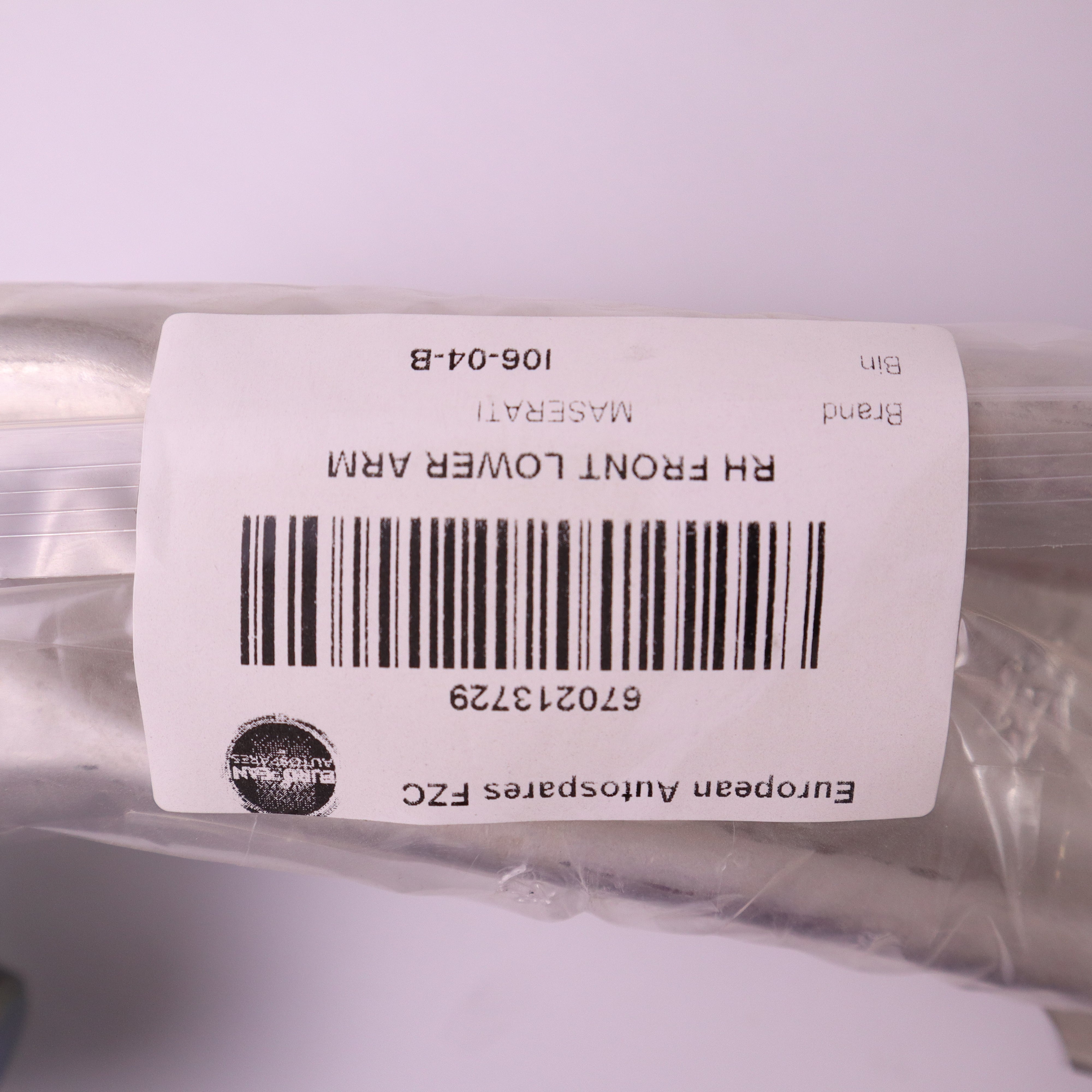 Genuine Maserati RH Front Lower Arm 670213729