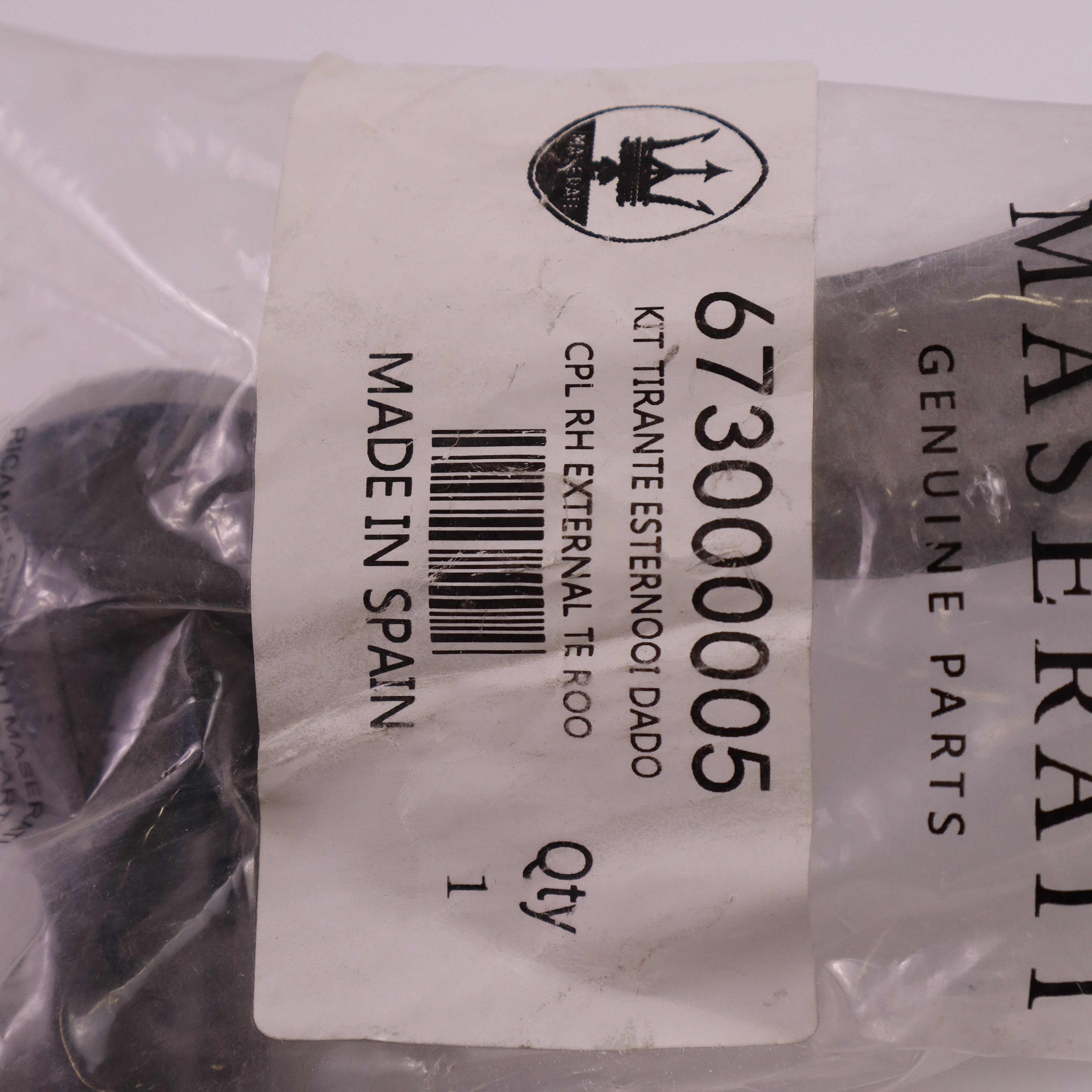 Genuine Maserati LH Outer Tie Rod 673000005