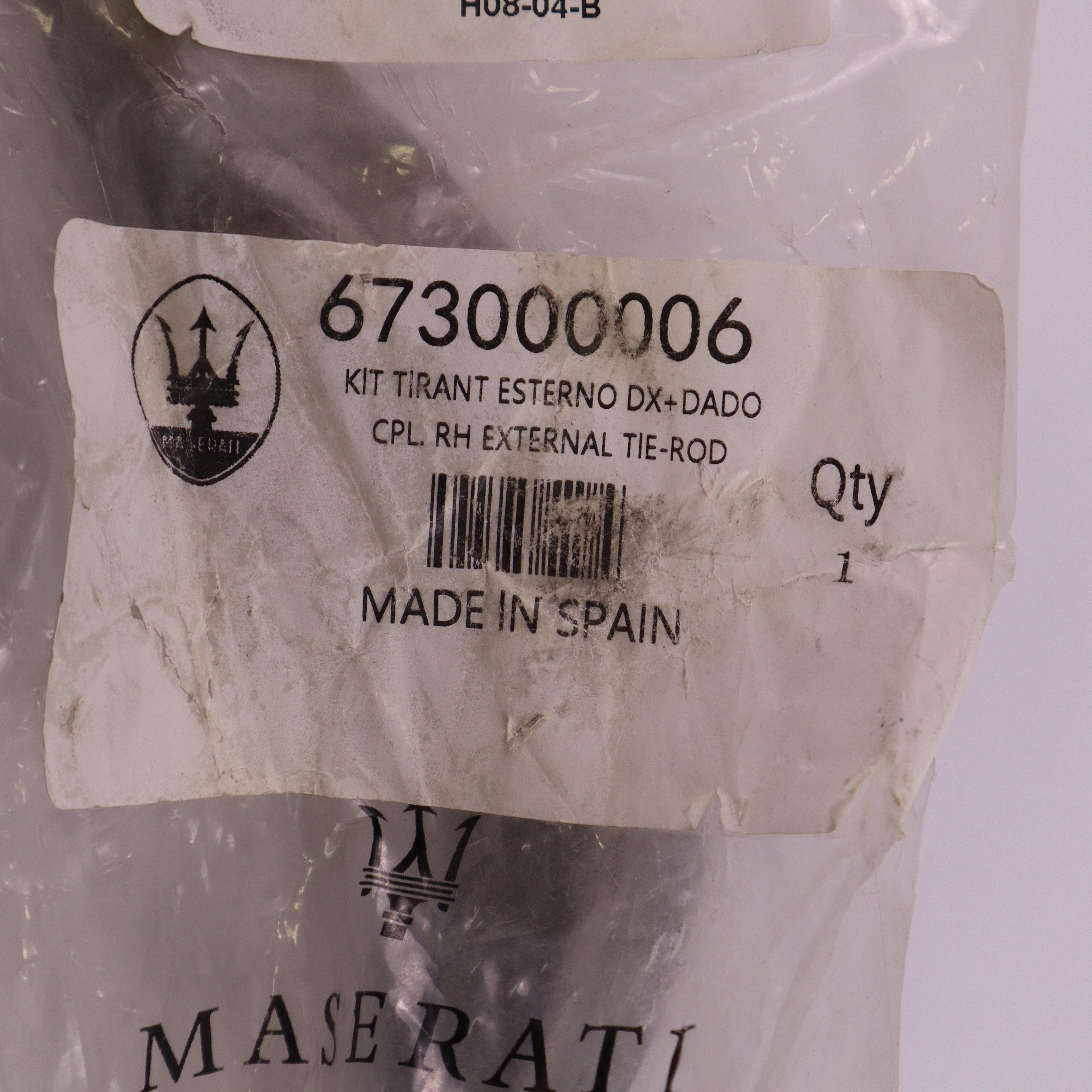 Genuine Maserati RH Outer Tie Rod 673000006