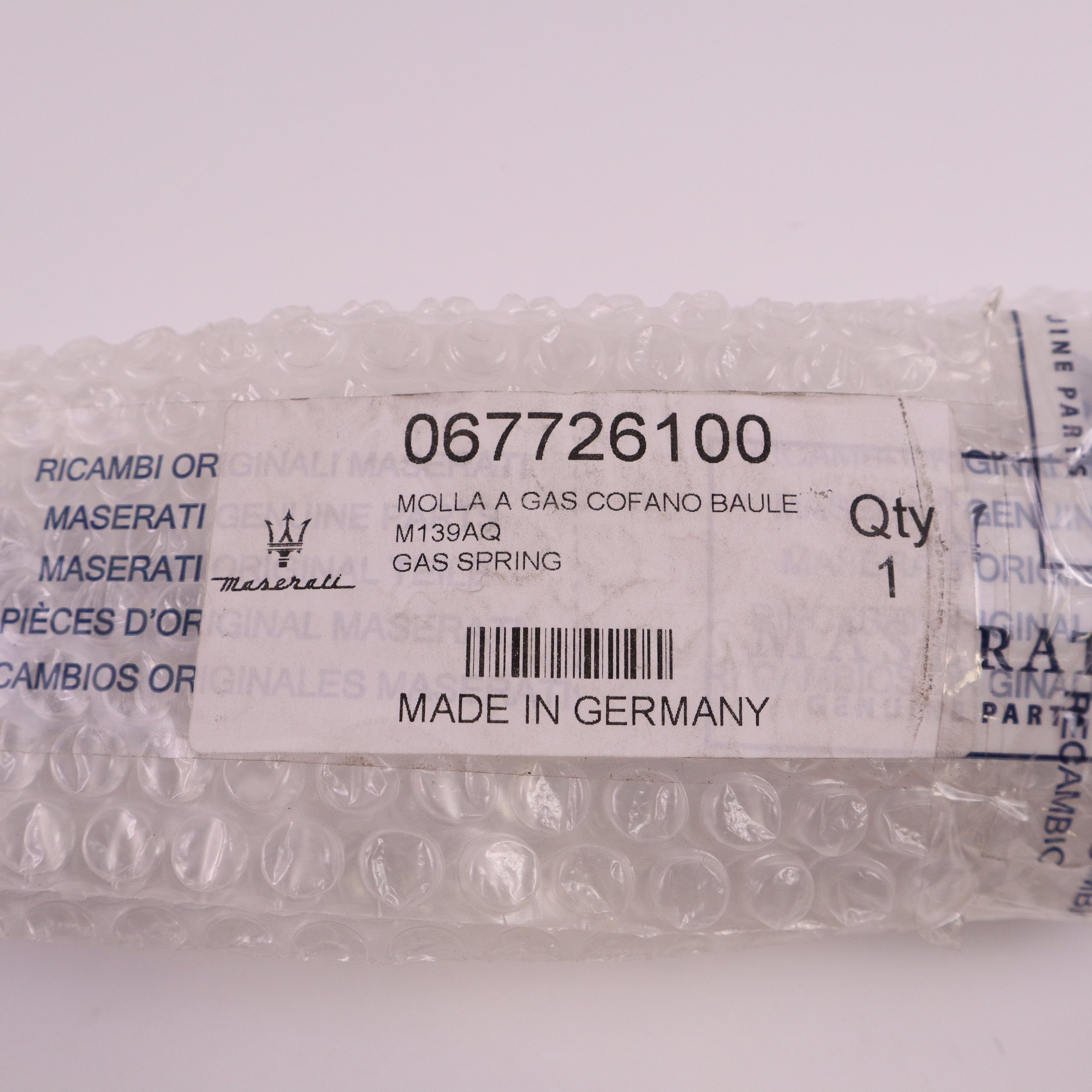 Genuine Maserati Rear Hood Strut 67726100