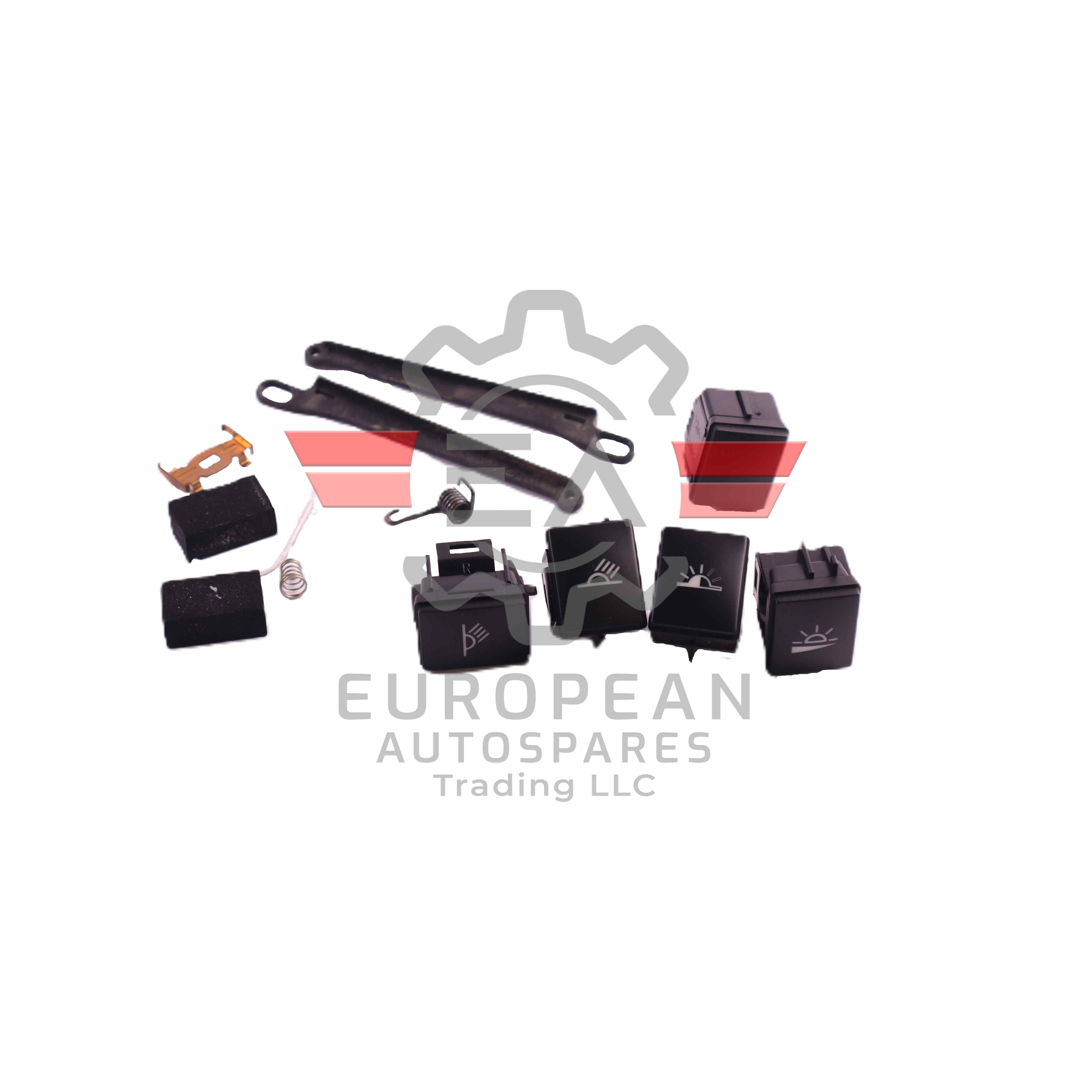 Porsche Interior Control Cap Button Set Black 955613300016N3 | Genuine OEM European Autospares Trading LLC