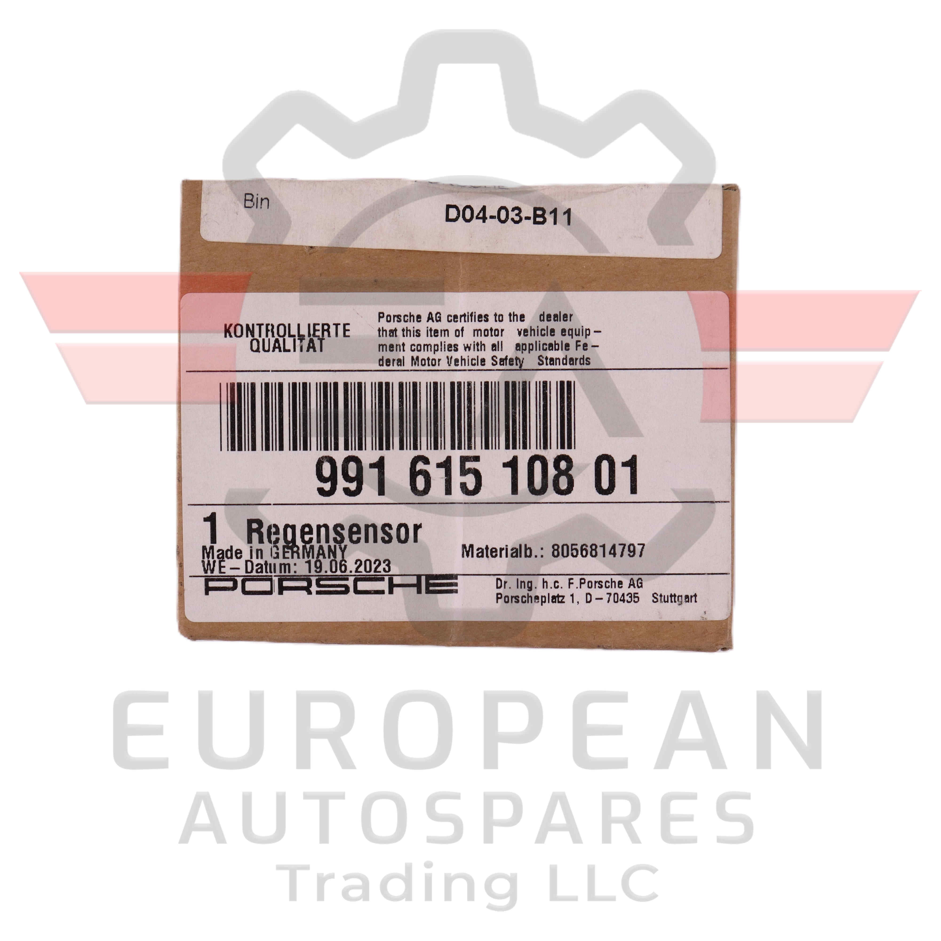 Porsche Rain Sensor Control Module 99161510801 | Genuine OEM European Autospares Trading LLC