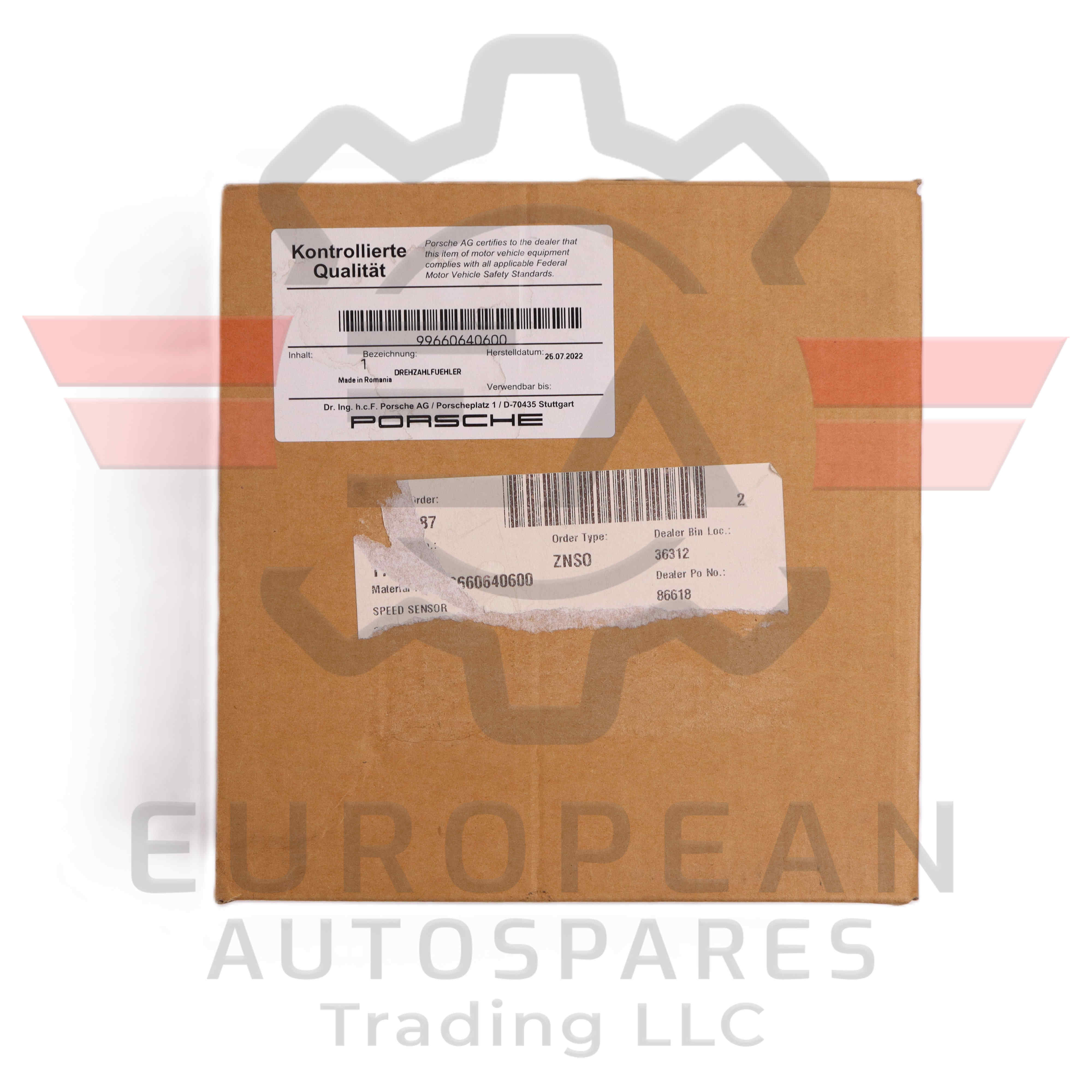 Porsche Engine Speed Sensor Crankshaft Sensor 99660640600 | Genuine OEM European Autospares Trading LLC