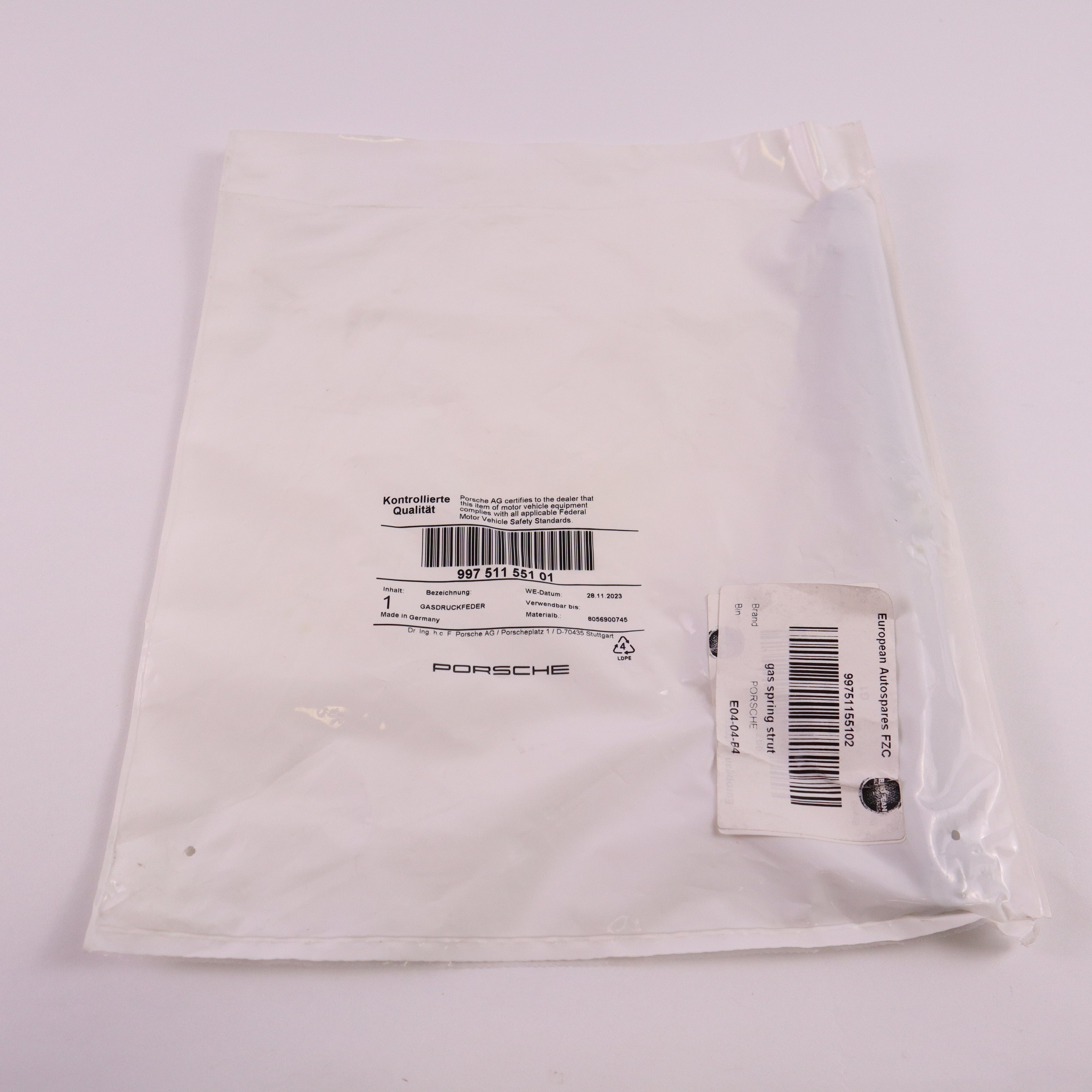 Porsche Genuine Front Hood Shock 99751155101