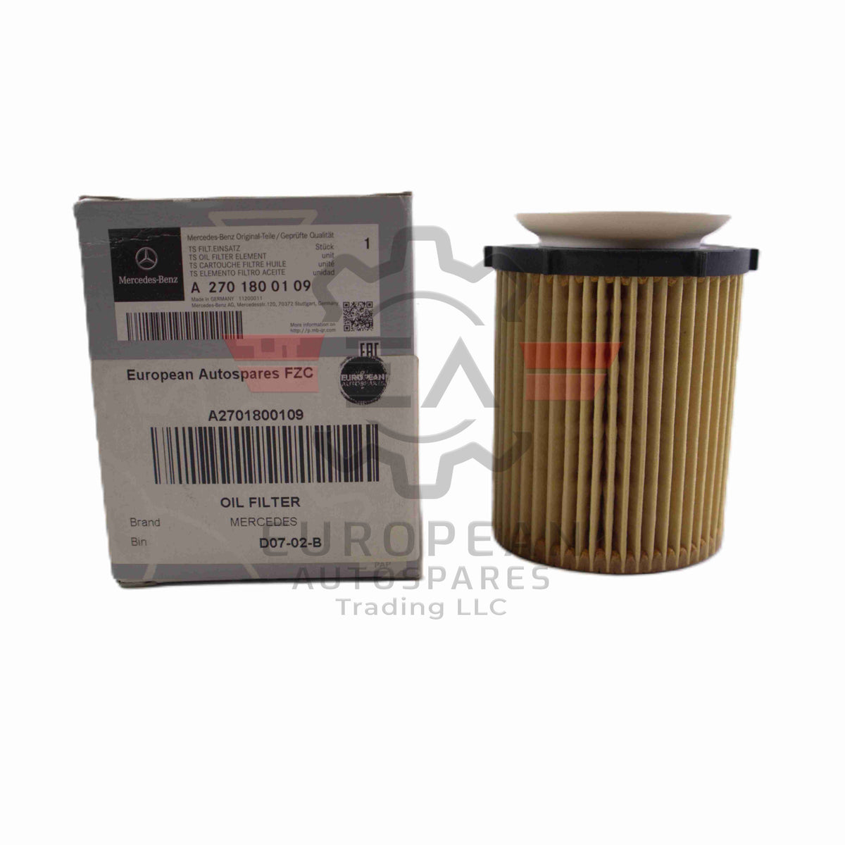 Genuine Mercedes-Benz Engine Oil Filter A2701800109 - European Autospares Trading LLC