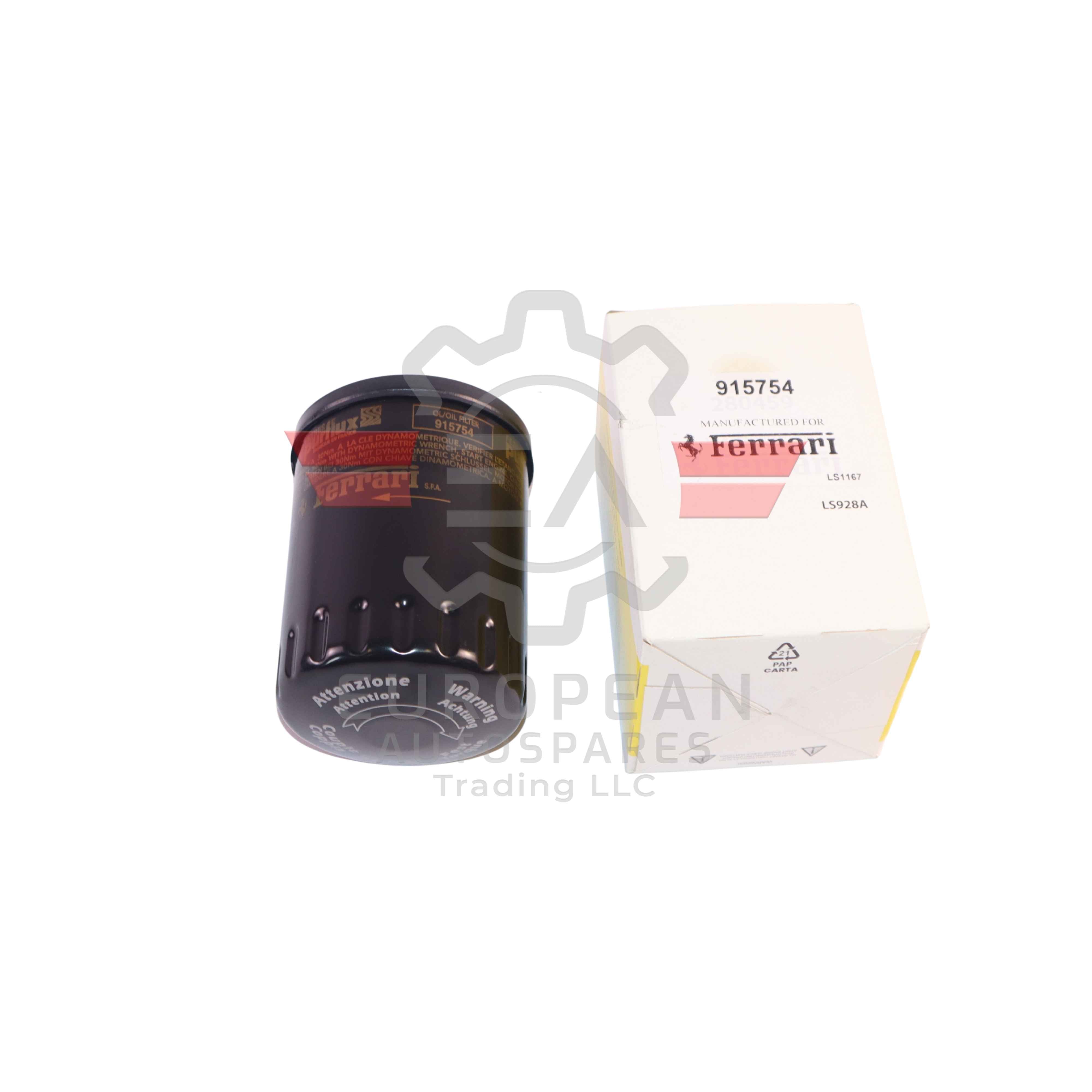 Genuine Ferrari Oil Filter Cartridge 915754 European Autospares Trading LLC