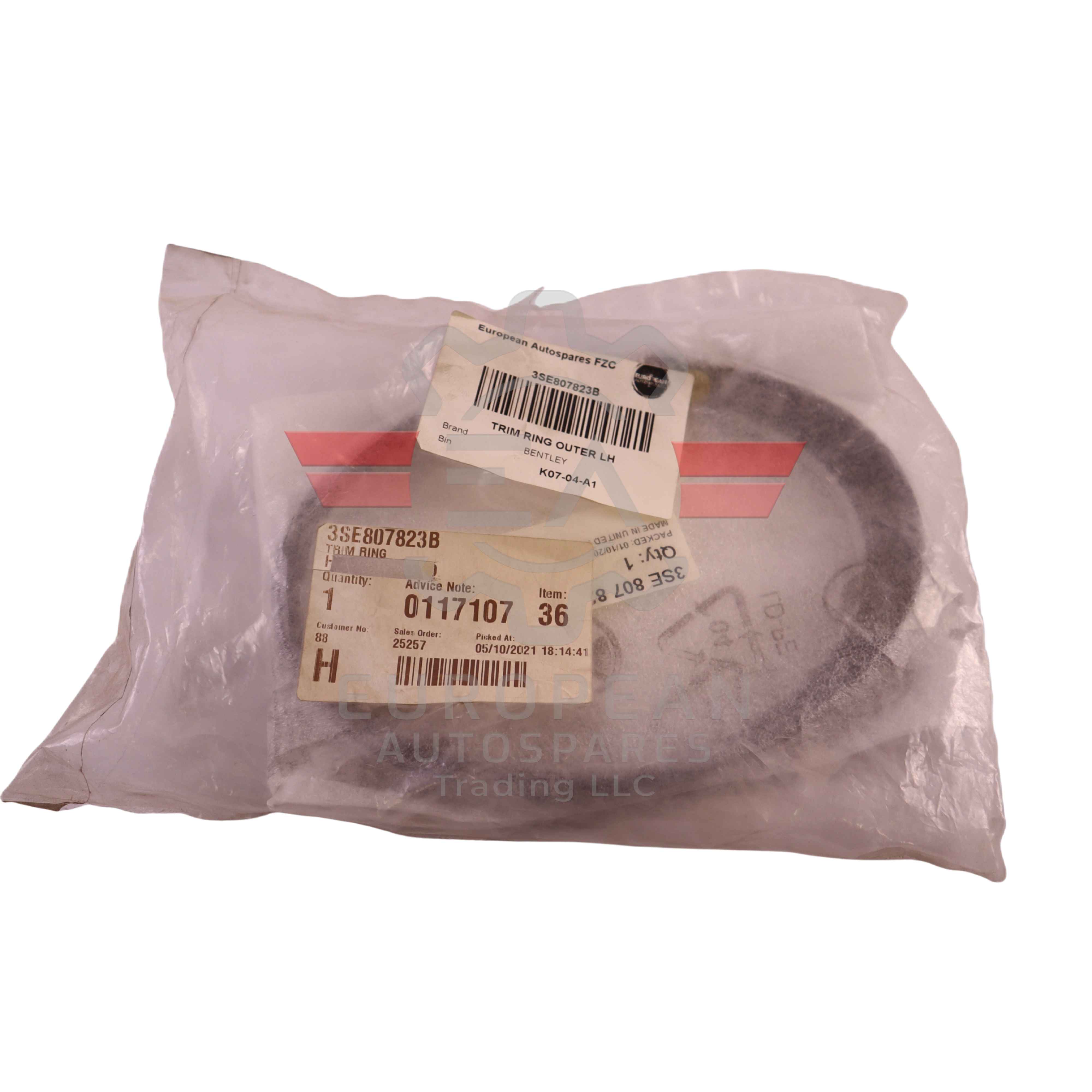 Genuine Bentley Left Exterior Trim Ring Outer Panel 3SE807823B European Autospares Trading LLC