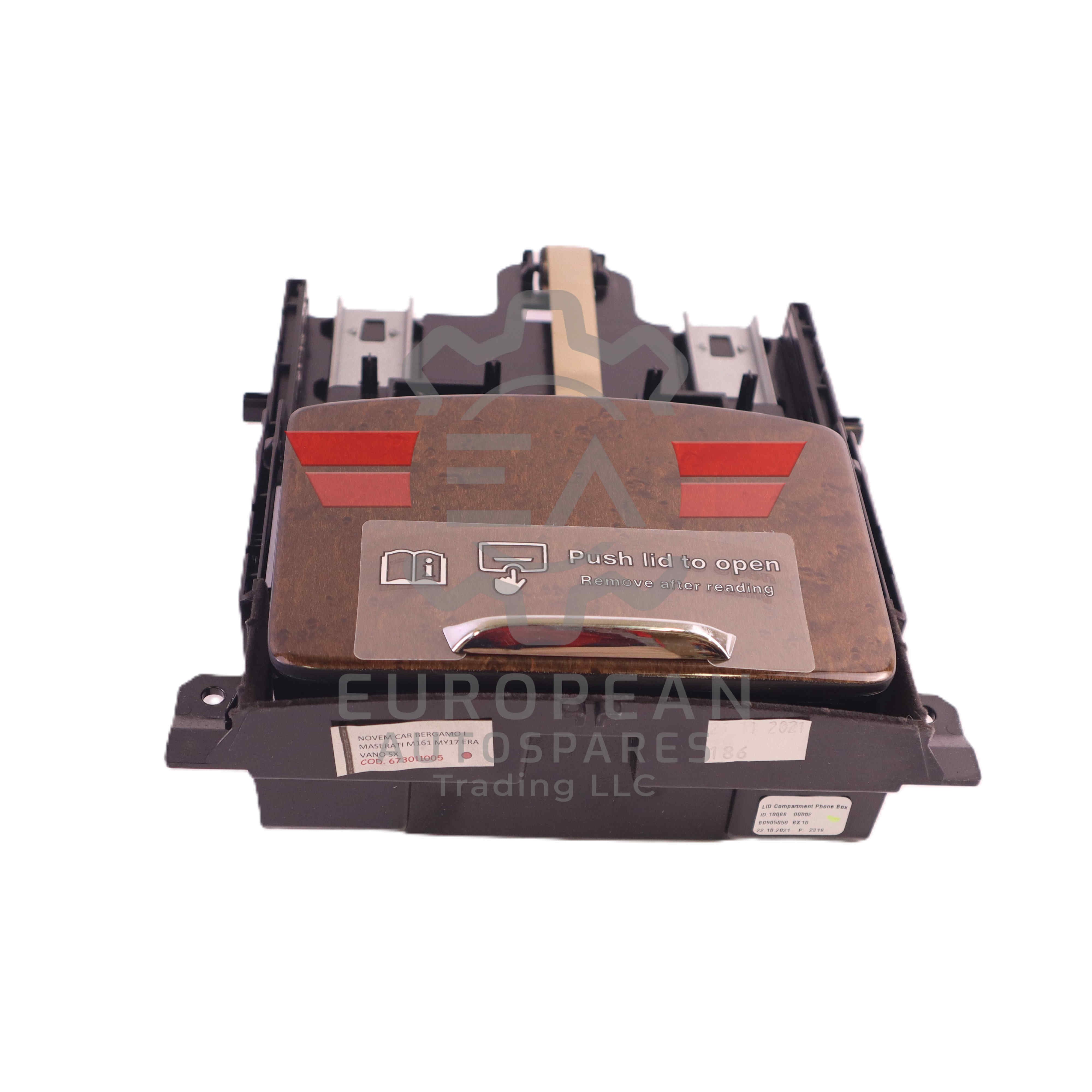 Ferrari Interior Tunnel Glove Compartment Storage Box 673011005 | Genuine OEM European Autospares Trading LLC
