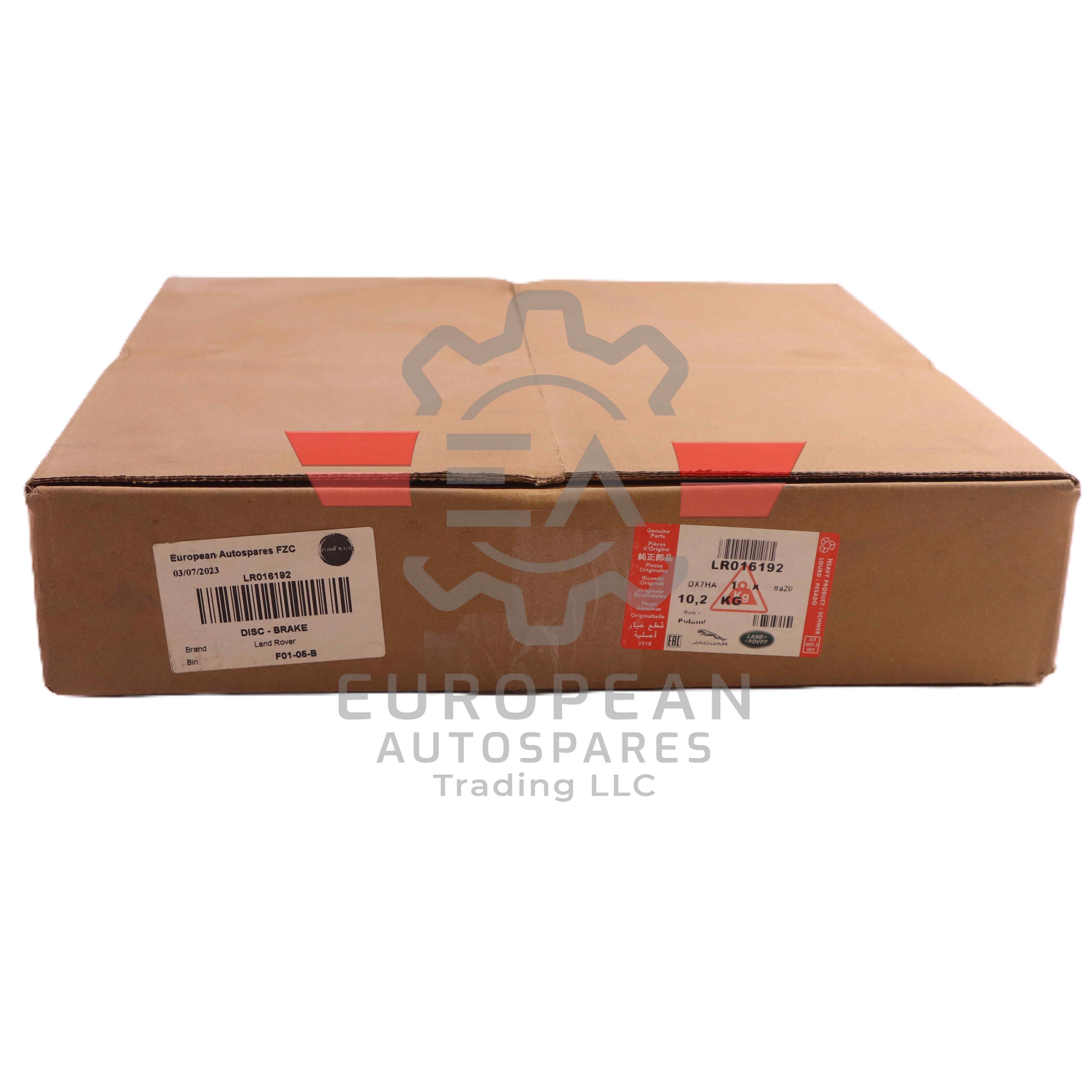 Land Rover Jaguar Brake Disc Rotor LR016192 | Genuine OEM European Autospares Trading LLC