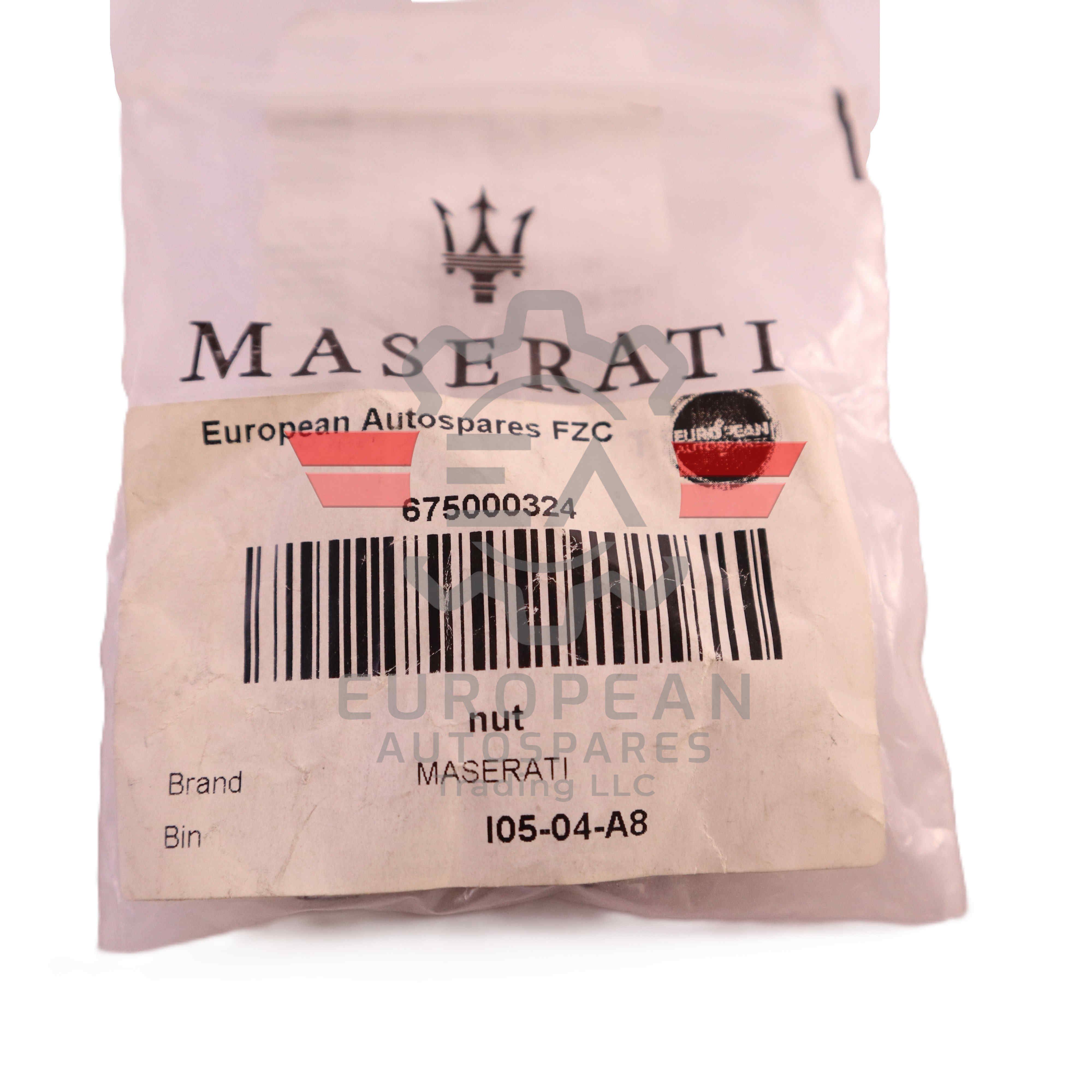 Maserati Automotive Fastener Nut 675000324 | Genuine OEM European Autospares Trading LLC
