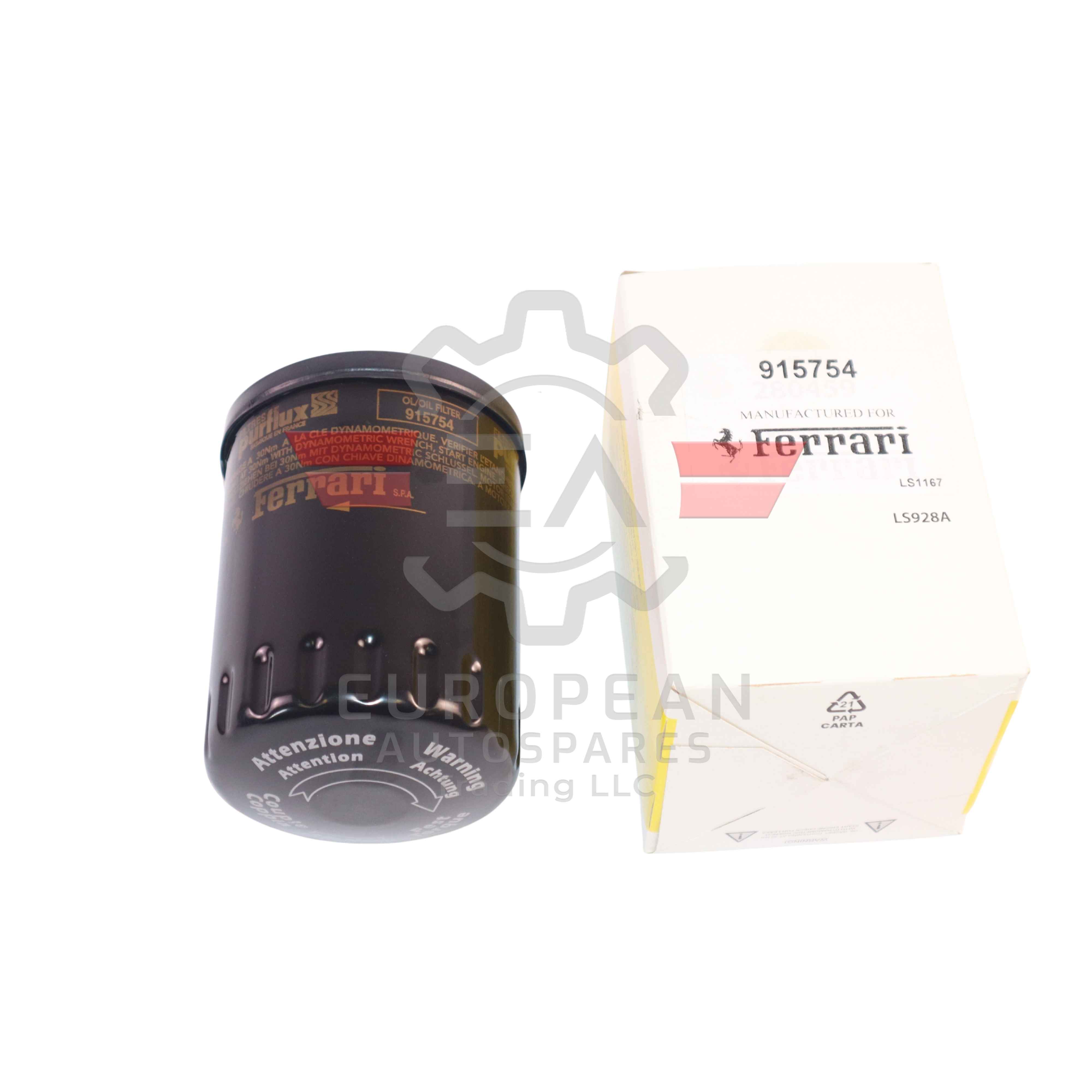 Genuine Ferrari Oil Filter Cartridge 915754 European Autospares Trading LLC