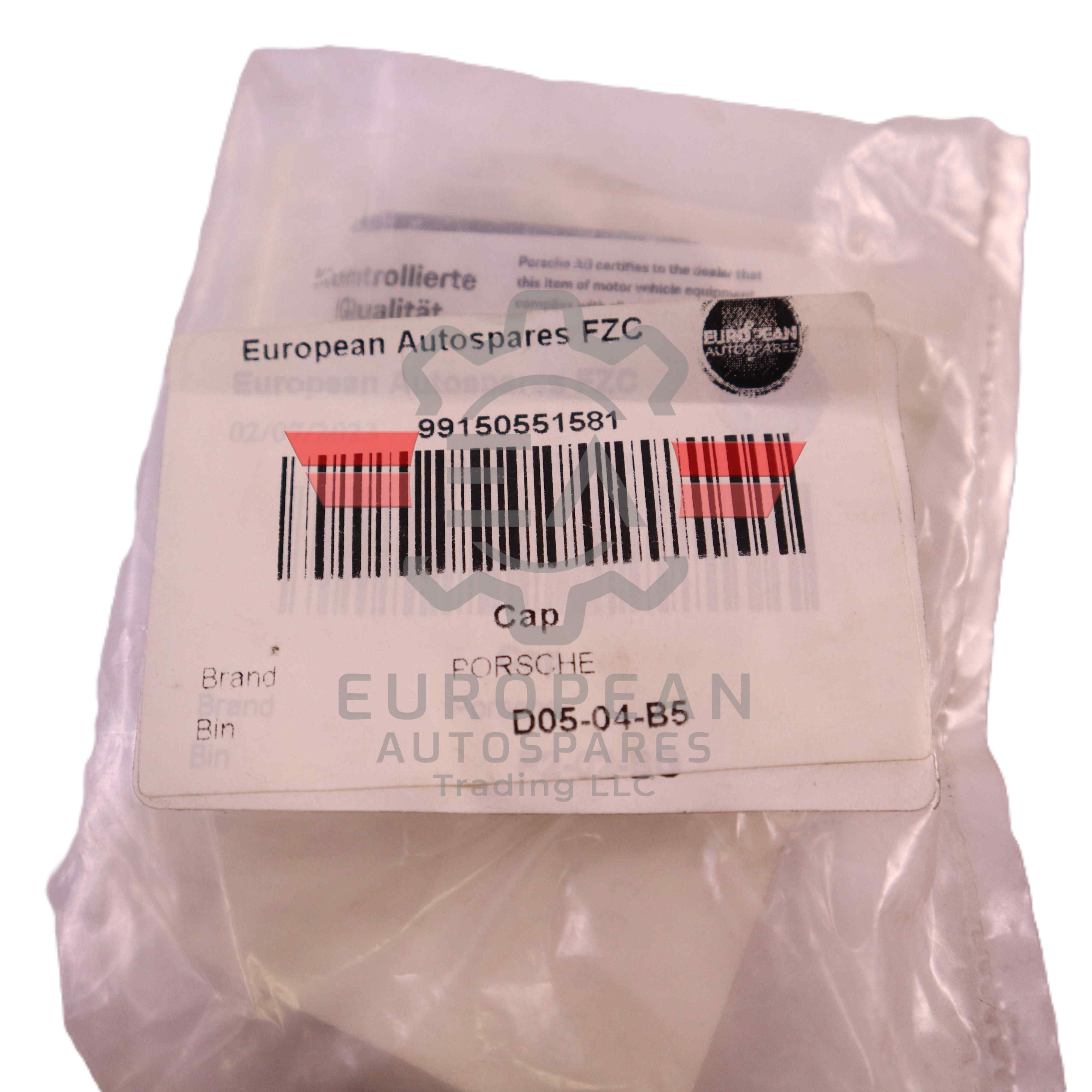 Porsche Body Panel Protective Cap Cover 99150551581 | Genuine OEM European Autospares Trading LLC