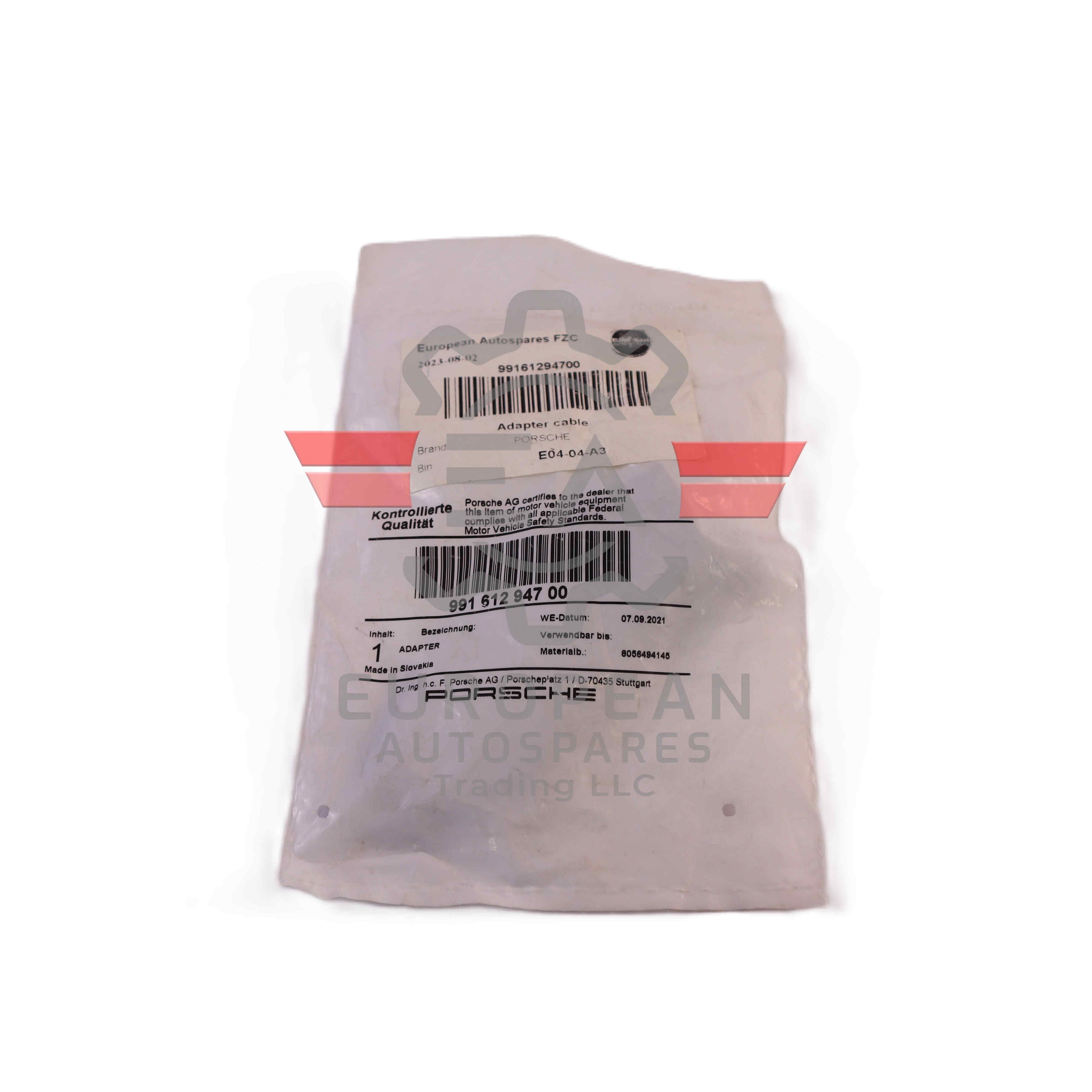 Porsche Electrical Adapter Cable Wiring Harness 99161294700 | Genuine OEM European Autospares Trading LLC