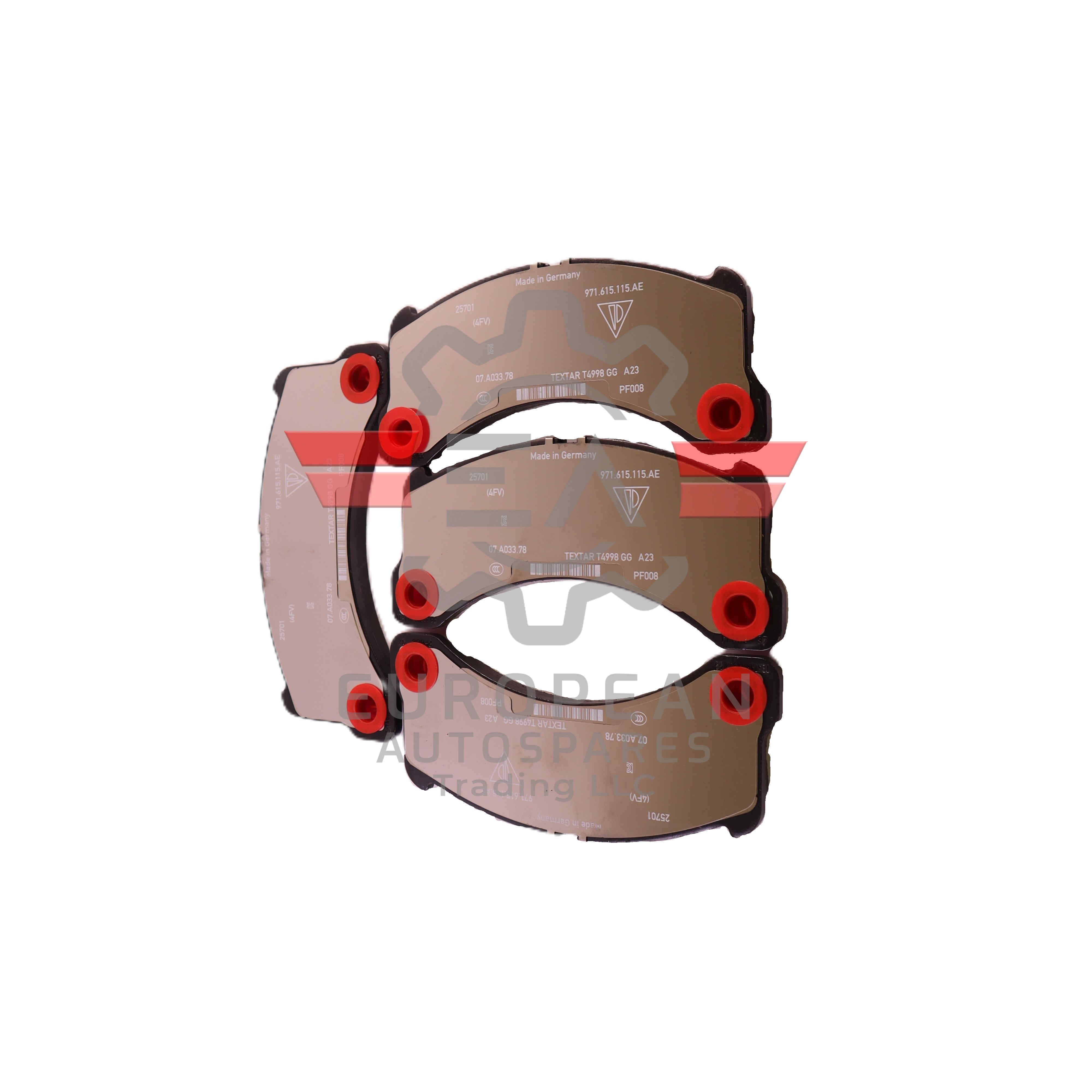 Genuine Porsche Front Brake Pad For Disk Brake 971698151AD European Autospares Trading LLC