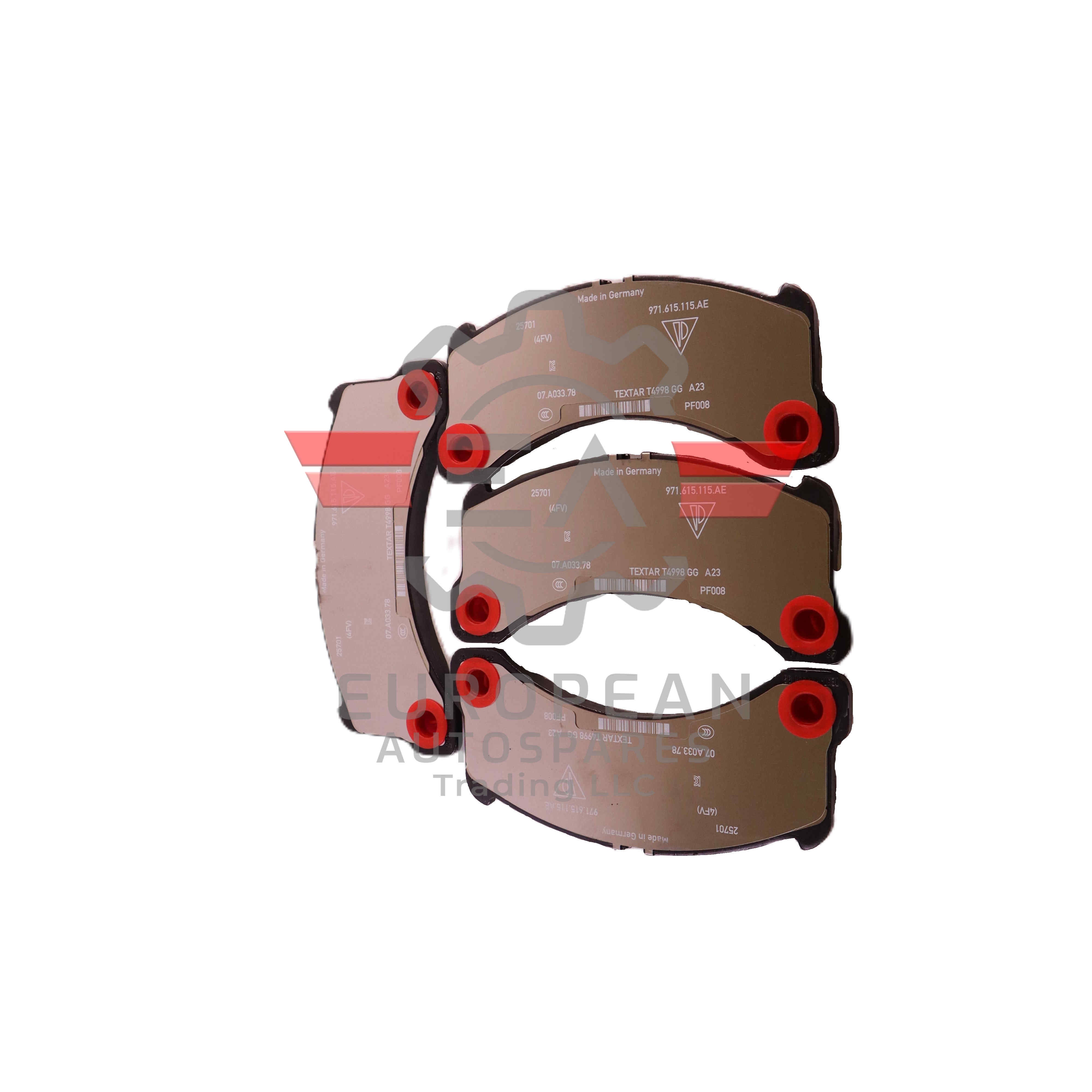 Genuine Porsche Front Brake Pad For Disk Brake 971698151AD European Autospares Trading LLC