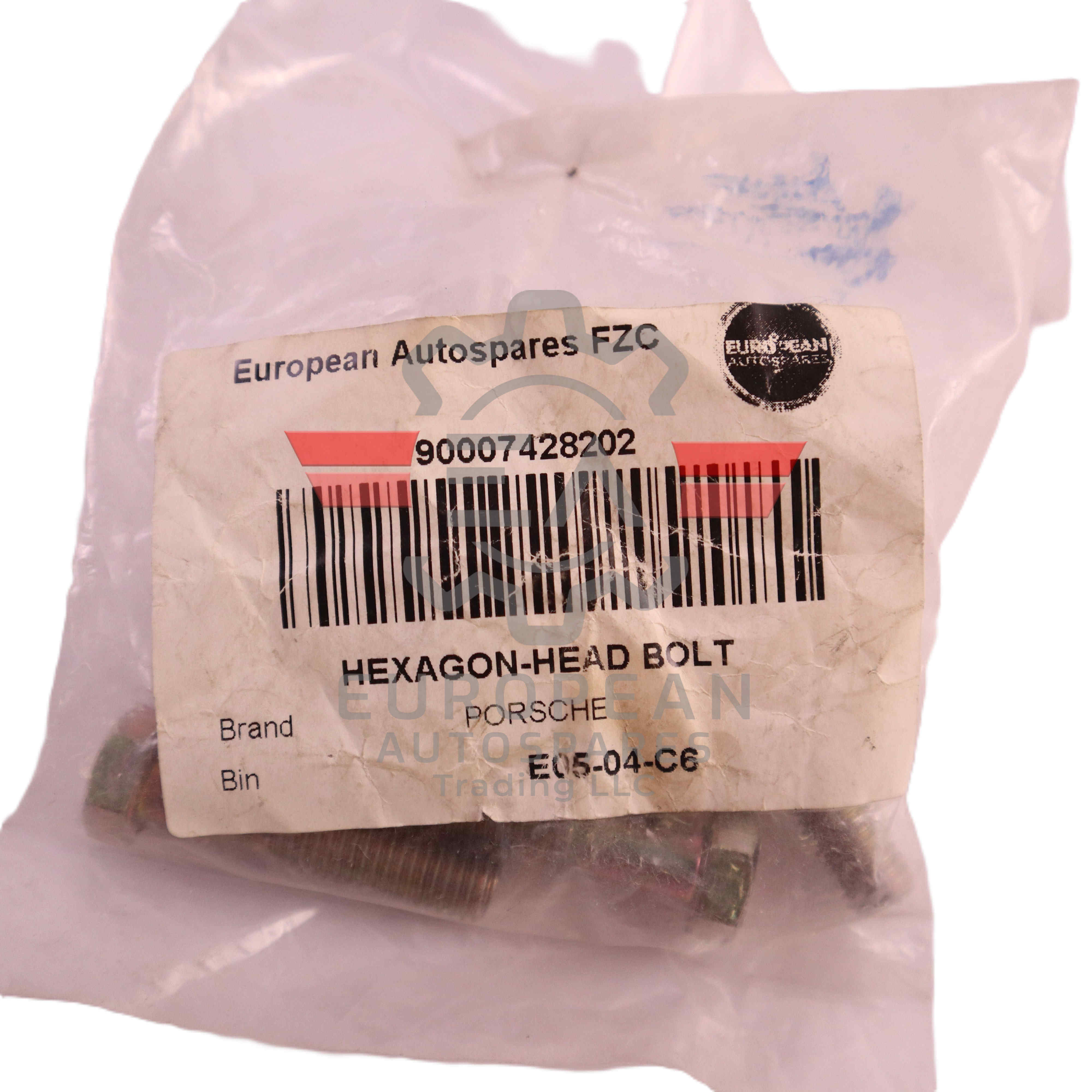 Porsche Hexagon Head Bolt Fastener 90007428202 | Genuine OEM European Autospares Trading LLC