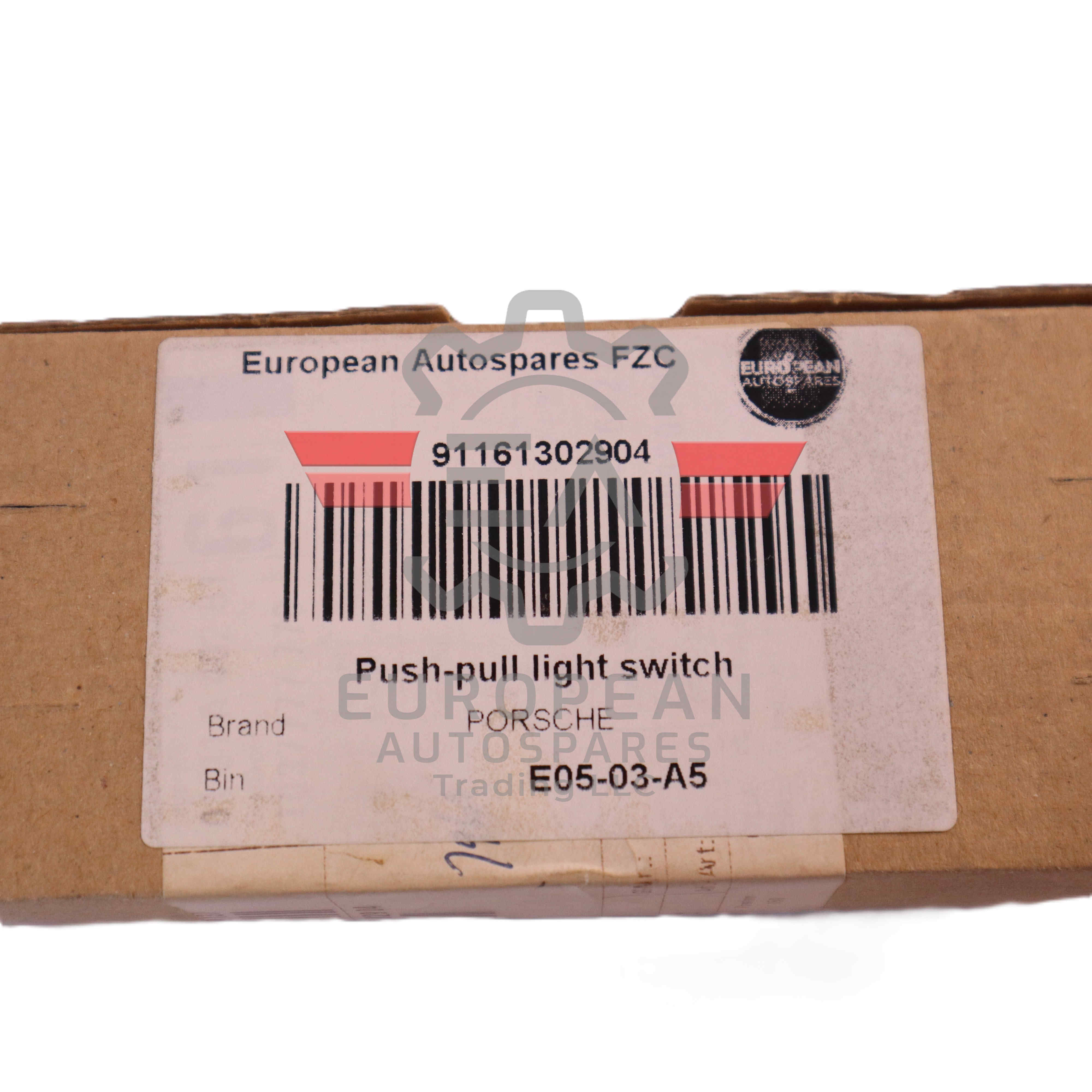 Porsche Interior Push Pull Headlight Light Switch 91161302904 | Genuine OEM European Autospares Trading LLC